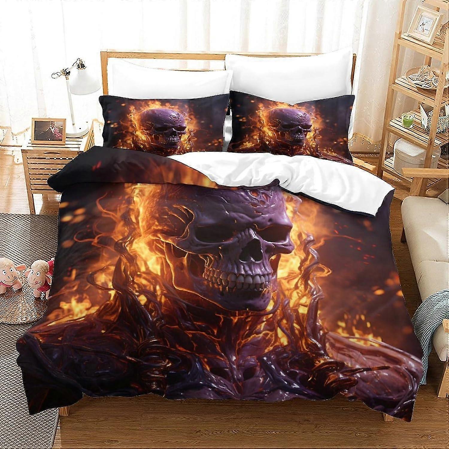 Mysterious Printed Microfibre Zip Duvet Cover Bedding Set 3 Piece for Certain Brands