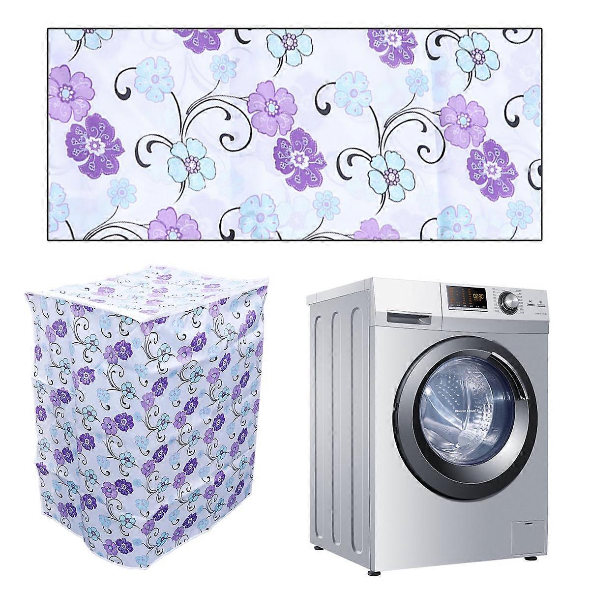 Cap Protector For Washing Machine Waterproof Dustproof Polyester Satin Cloth 55x58x87cm 1Pcs