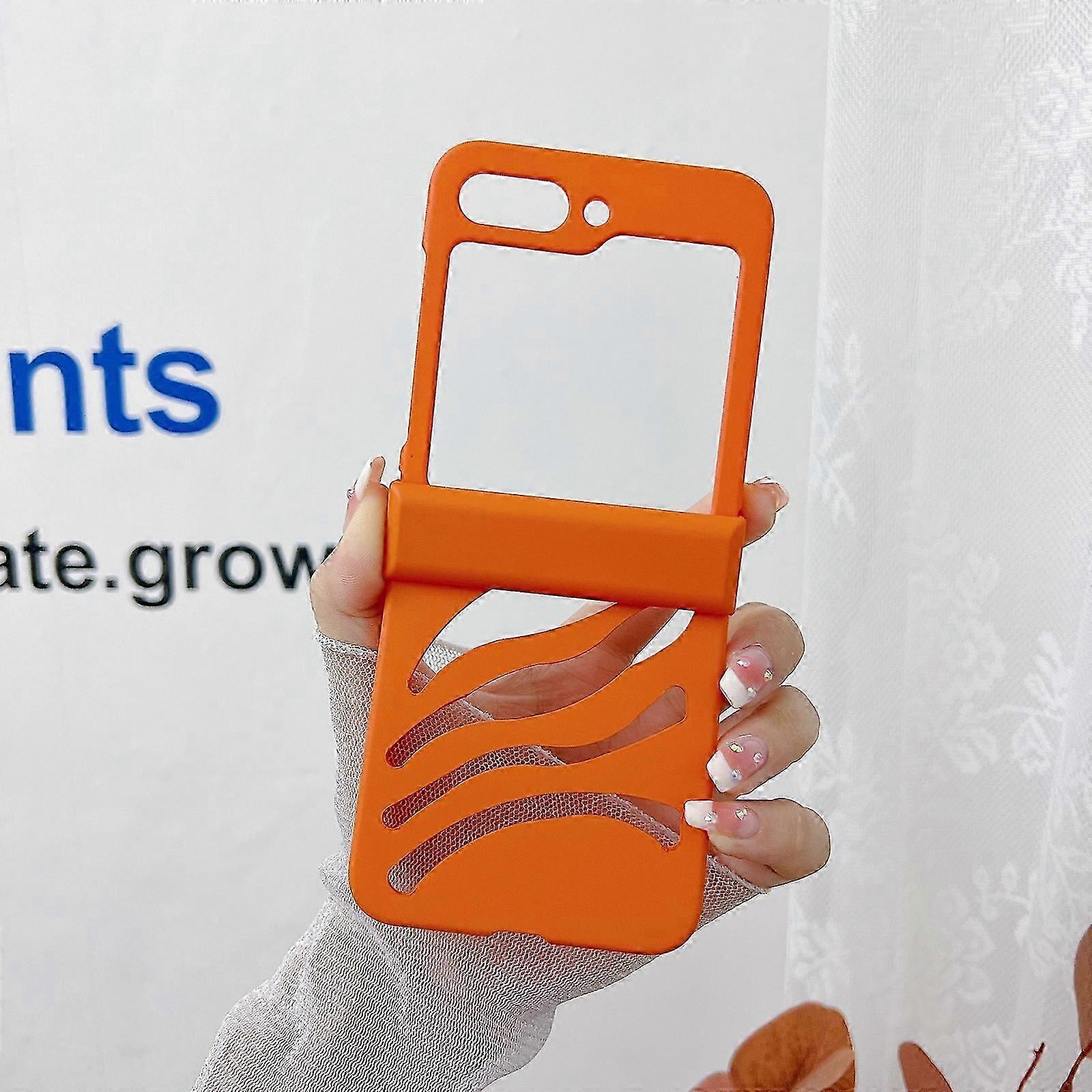 Case for Z Flip 5 Single Hollowed-out Zebra Stripe, Z Flip 5 Case Shock Resistant Cover Luxury