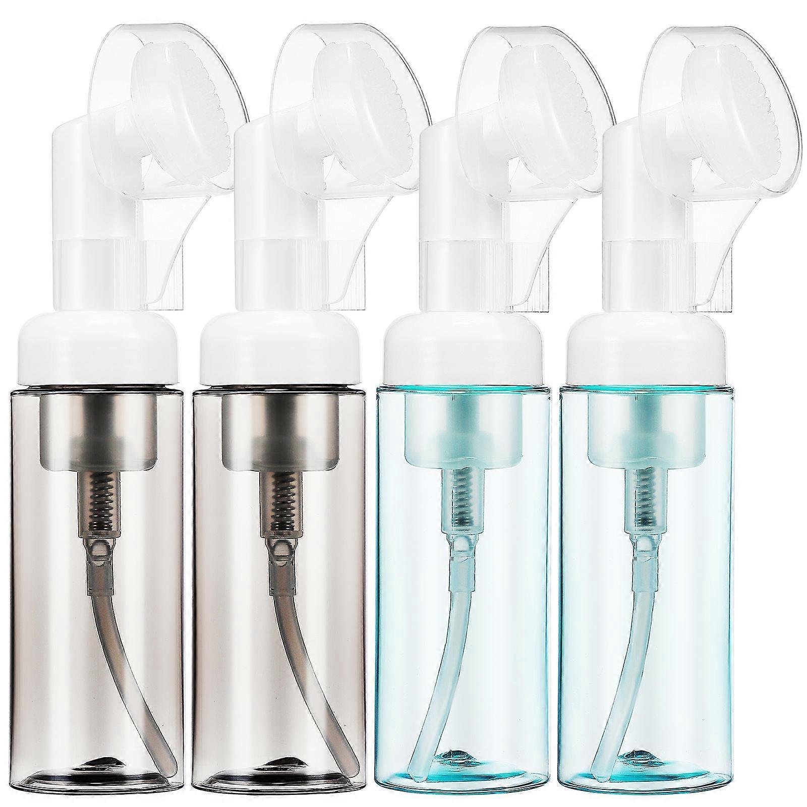 4 Pack Portable Foaming Bottles Dispenser for Lotion, Soap, Shampoo – Refillable Foam Pump for Bathroom and Kitchen Use