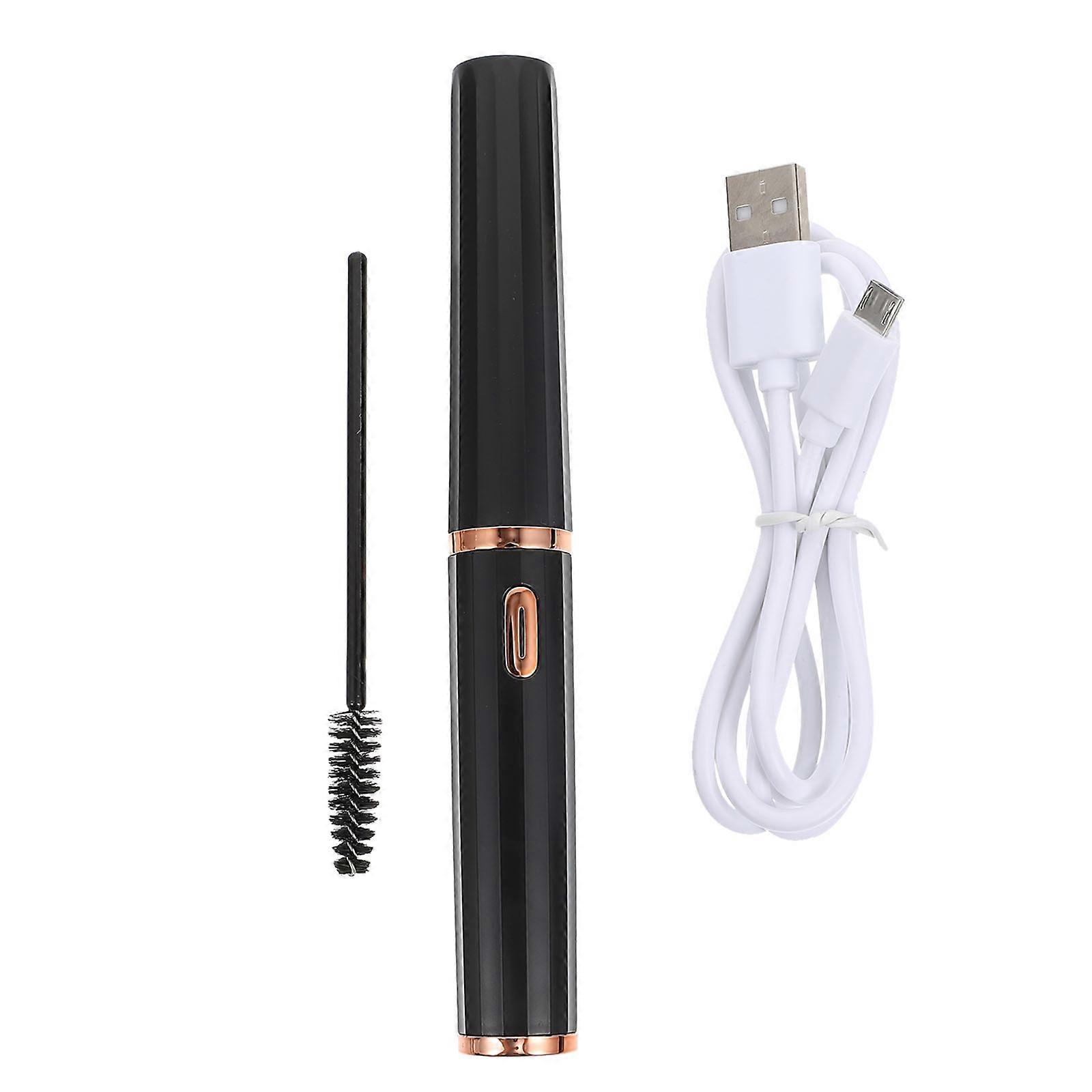 Electric Eyelash Curling Tool Portable Heated For Makeup Routine Black 1Pcs