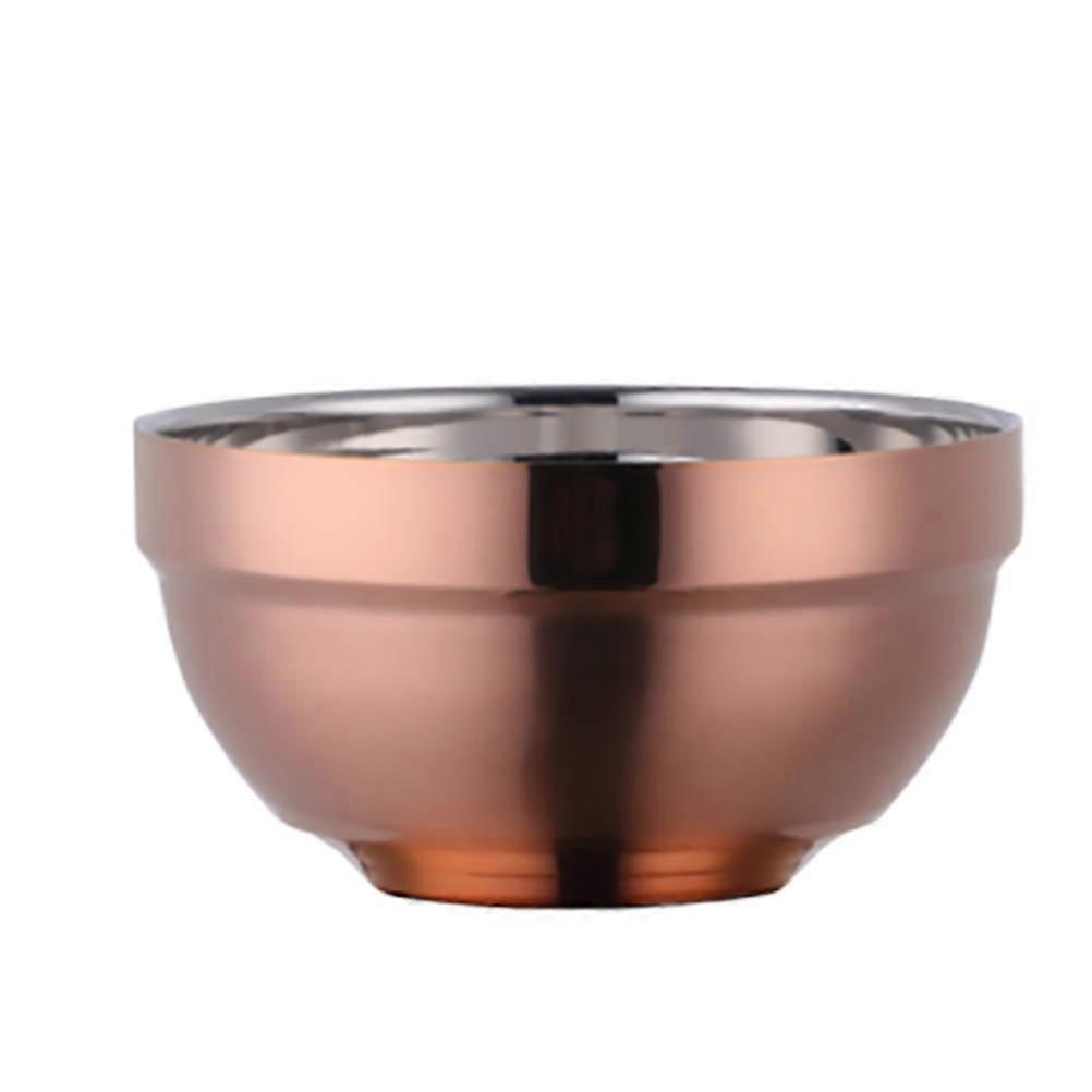 Stainless Steel Bowl Double Insulated Function Double-Layer Insulation Bowl Rose Gold