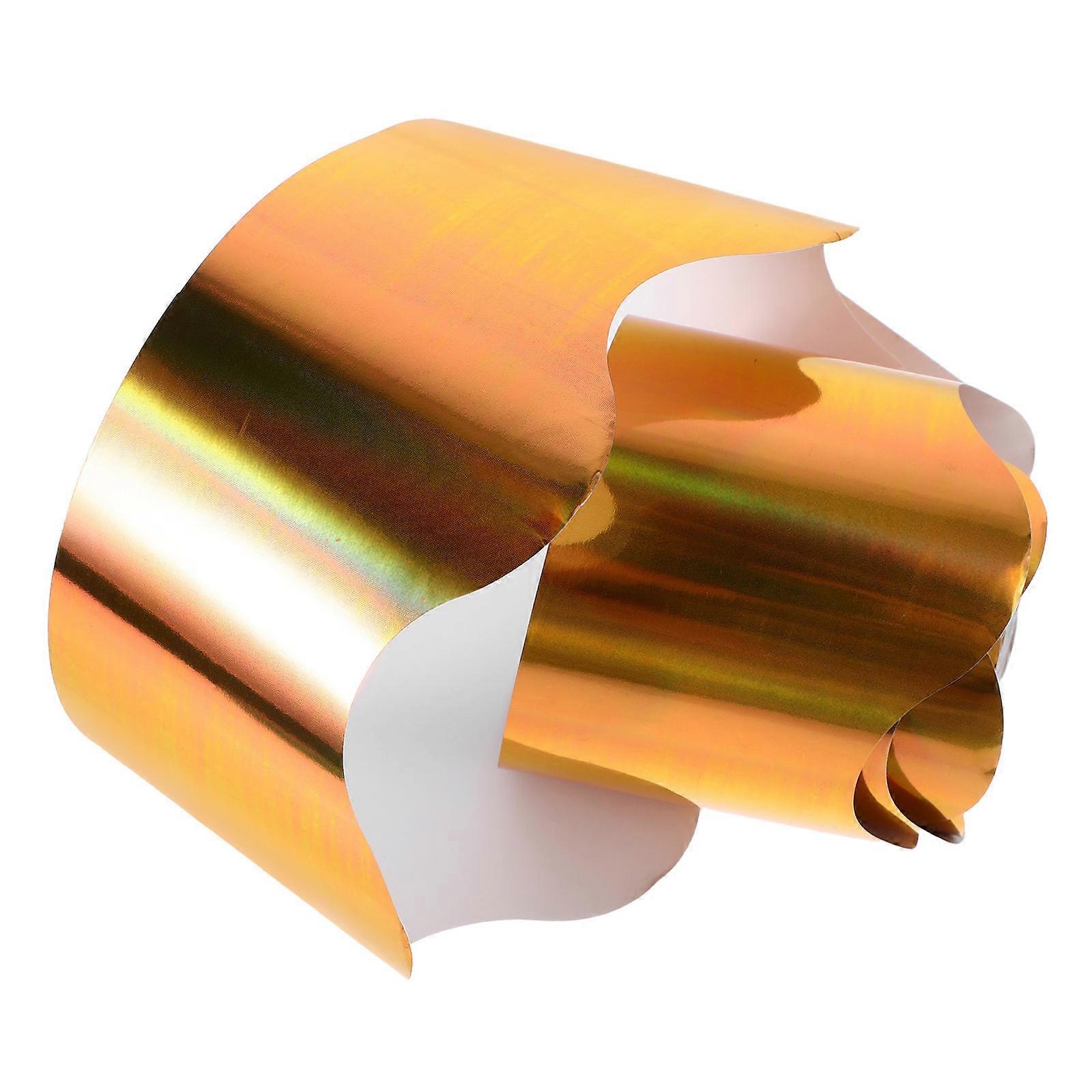Gold Bulletin Board Border Trim, Fan Shaped Scalloped Decorative Edging for Classroom and Office Decoration