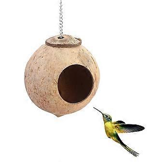 1PC Natuurlijke Kokosnoot Shell Vogelnest Huisdier Vogelvoeder Speelgoed met 6cm GatYMJJ