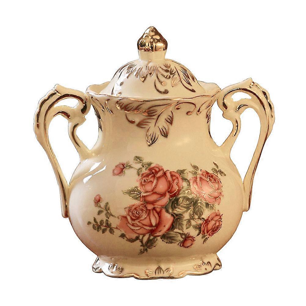 Ceramic Storage Jar Retro Candy Canister Moisture Protection Insect Protection 1Set