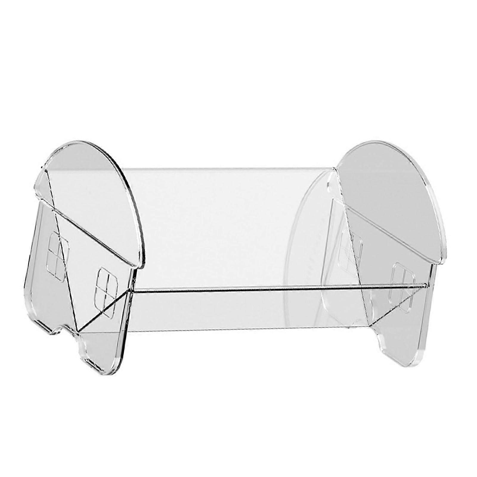 Spacesaving plastic desk sorter, transparent magazine rack and documents, transparent bookshelf for home and office.