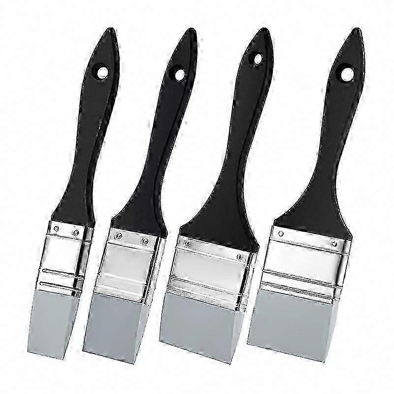 Silicone Paint Brushes Set for Resin Art - 4 Non-Stick Durable Color Shapers with Metal Handles (1, 1.5, 2, 2.5 Inch)