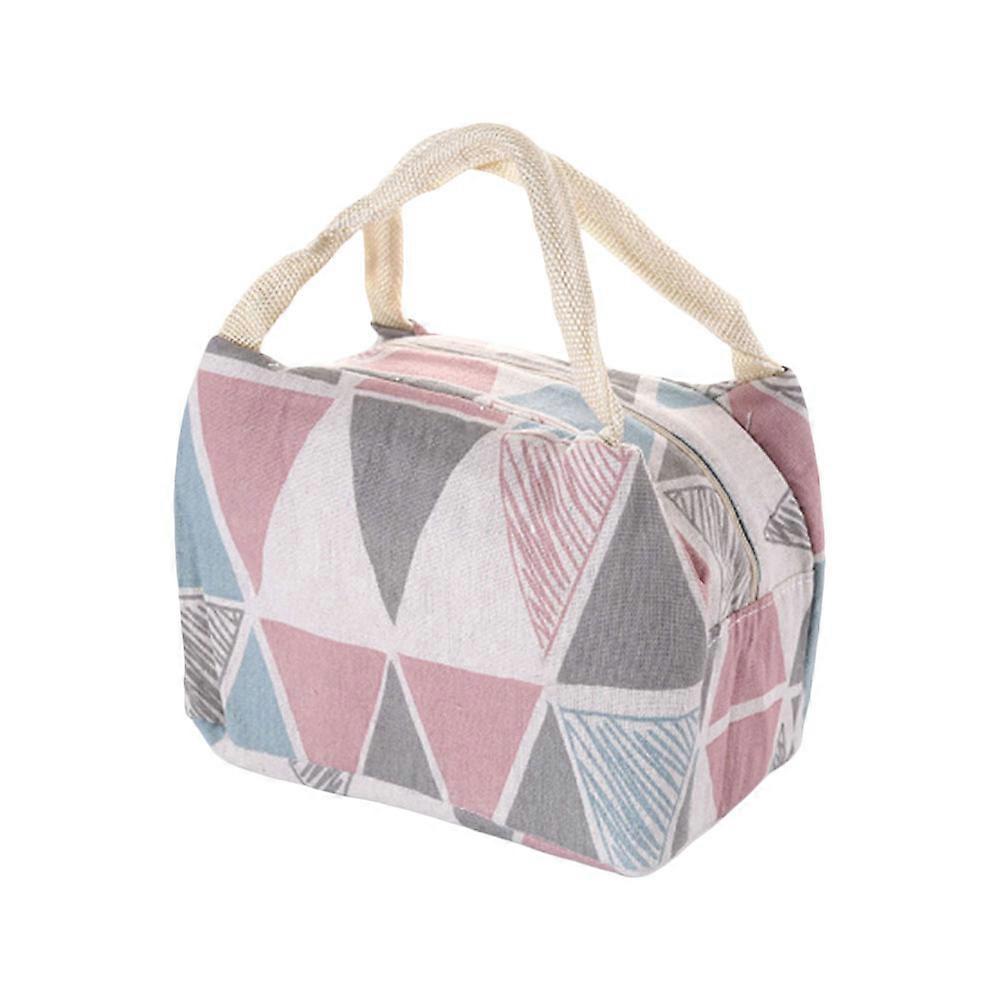 Insulated Lunch Box Waterproof Foldable Handbag for Adults Kids Oxford Cloth 20.5*14*15 CM 1Pc