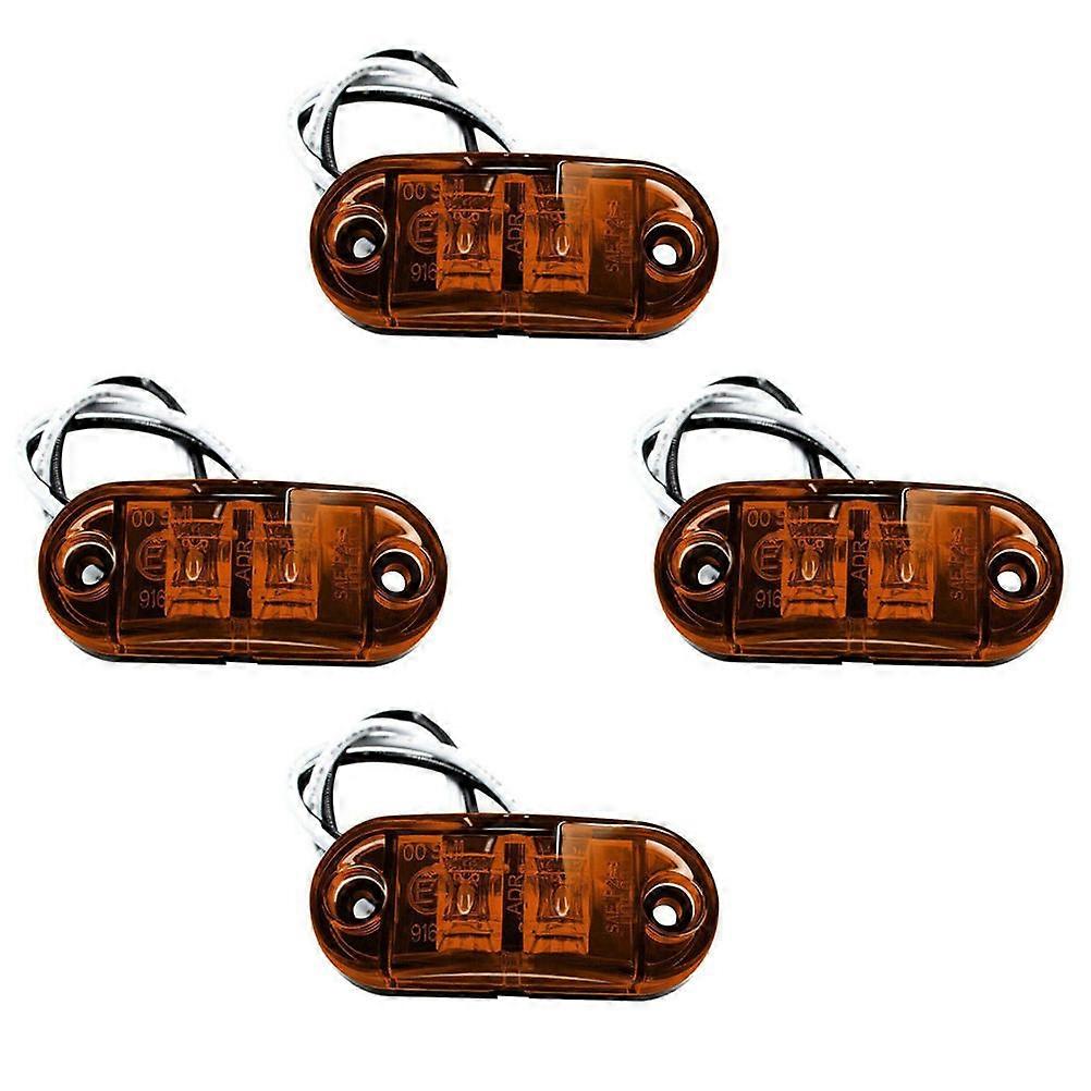 4PCS Side Marker Lights for Trucks & Trailers – Durable, Bright Warning Lights for Enhanced Safety – Easy Installation