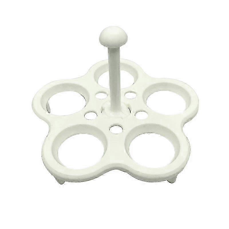 طباخ بيض متين من 5 فتحات ورف باخرة - صينية بيض بلاستيكية قابلة للإزالة لتنظيم المطبخ وأواني الطبخ