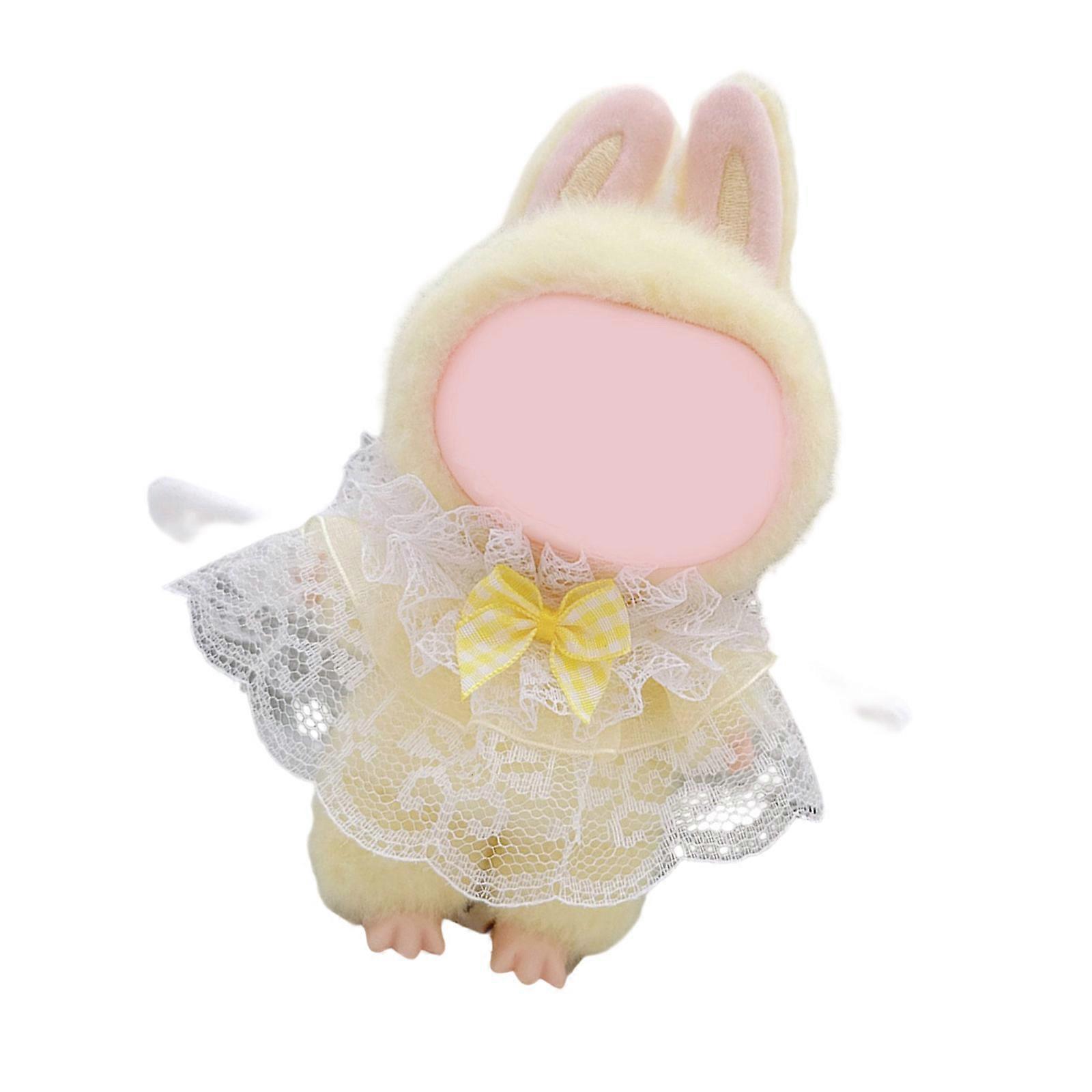 Dockkläder Spetskantad Klänning Avtagbar Vinge Rosett Dockdräkt För Temaevenemang Docksamlare Present Gåva Gul