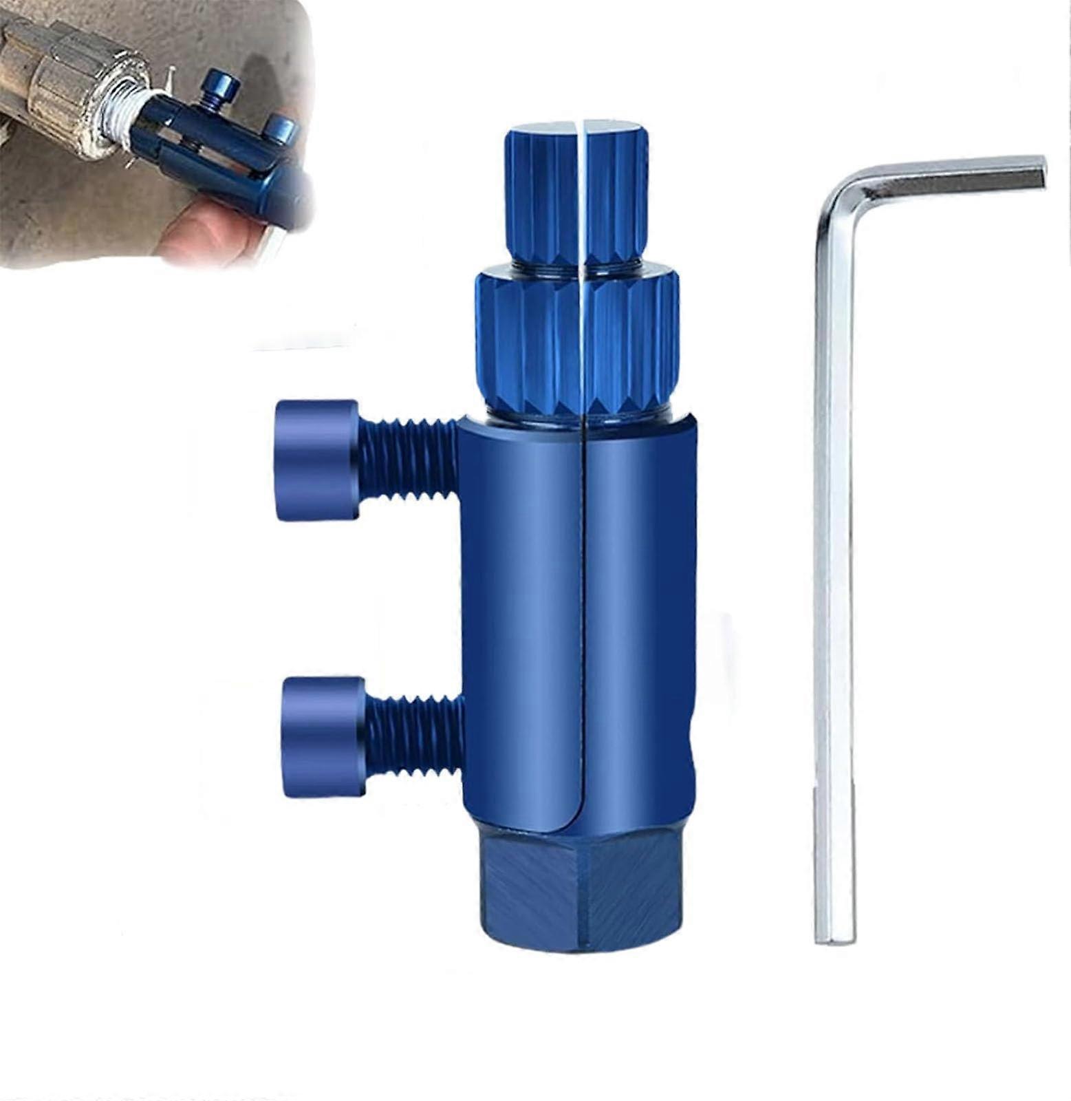 Extractor for broken pipe threads, extractor for broken valve threads, tool for removing broken faucets for damaged faucet pipes (Blue)