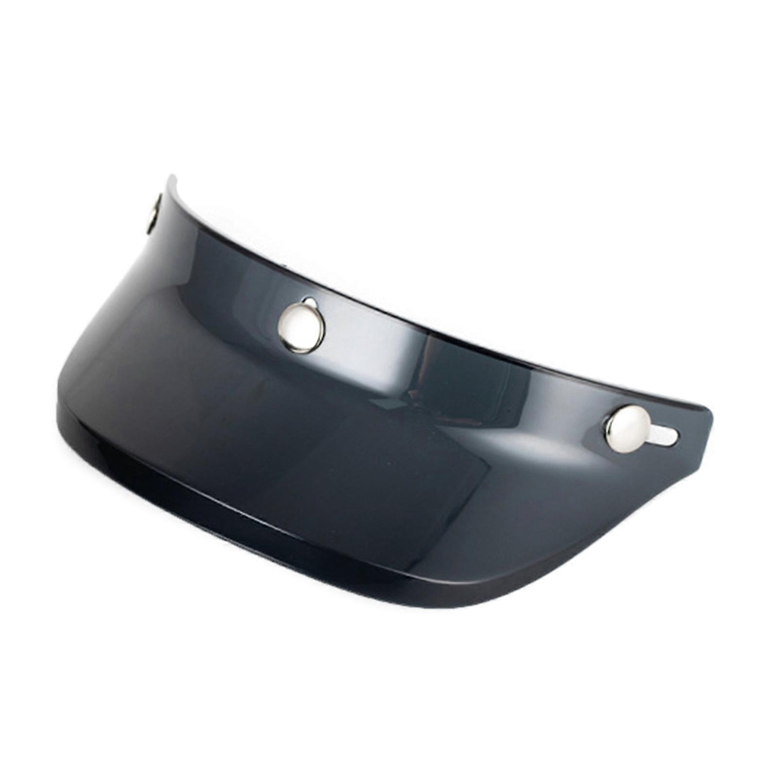 3 Snap-Button Visor Flip Up Wind Shield for Open Face Motorbike Helmet Half Open Face Helmet Brim Visor Tea color