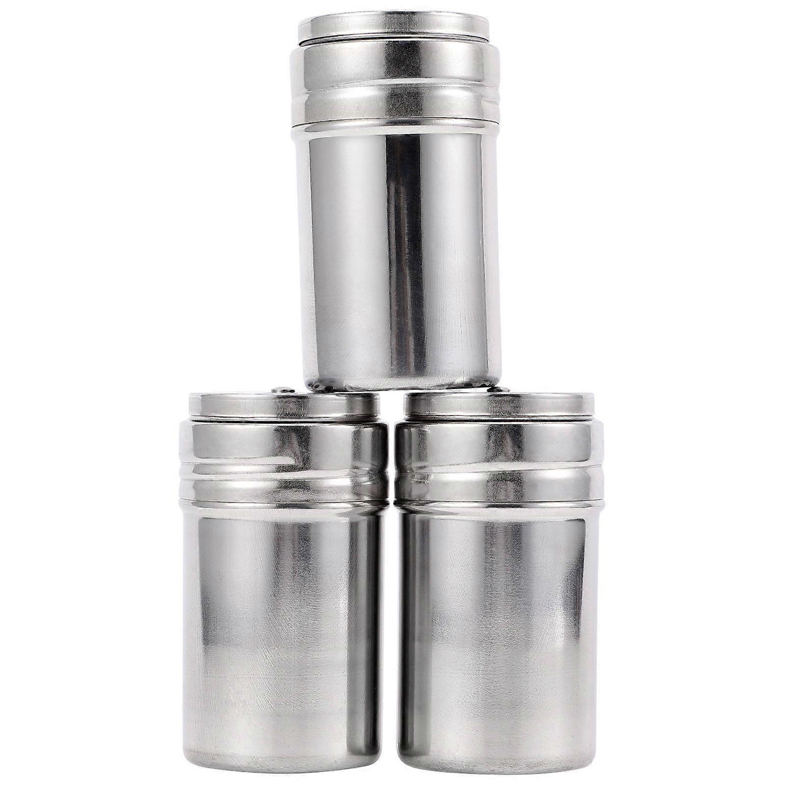 Stainless Steel Spice Jars Multipurpose Seasoning Jar For Kitchen Utensils 9.5x5.5x5.5cm Storage 3Set
