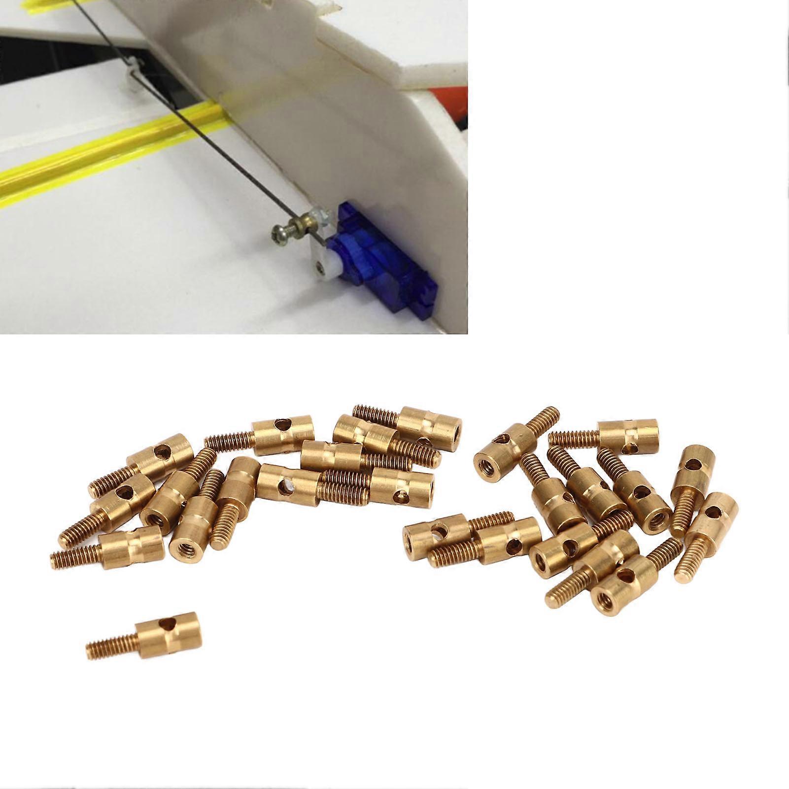 RC Model Pushrod Linkage Stopper 1.5mm Interface Brass Quick Adjust Connector Replacement Part for Ship Models RC Aircraft Helicopters 