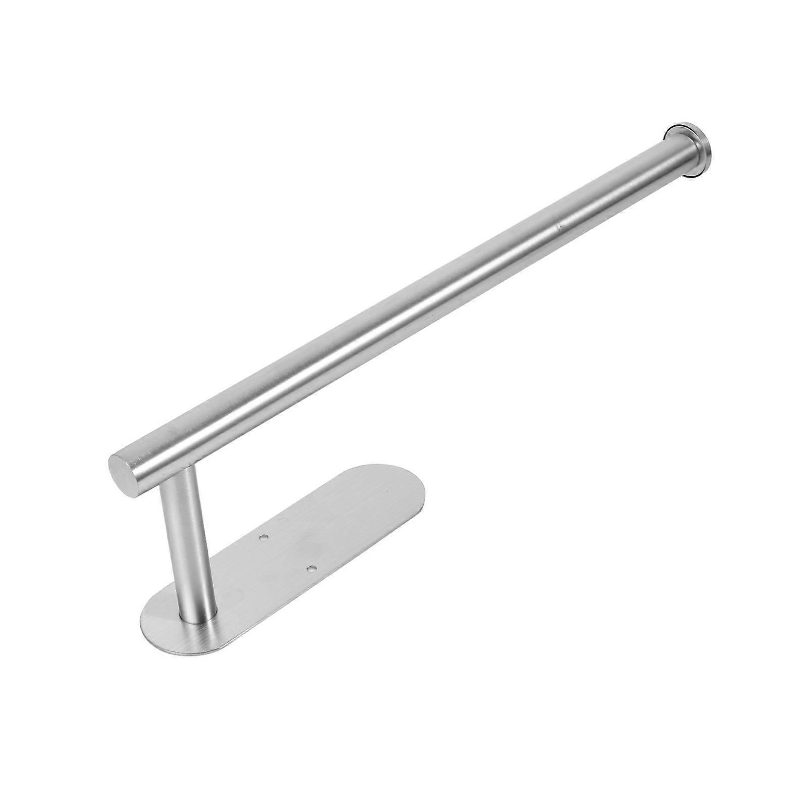 Space Saving Paper Towel Rack Under Sink Silver Compact Design 1Set