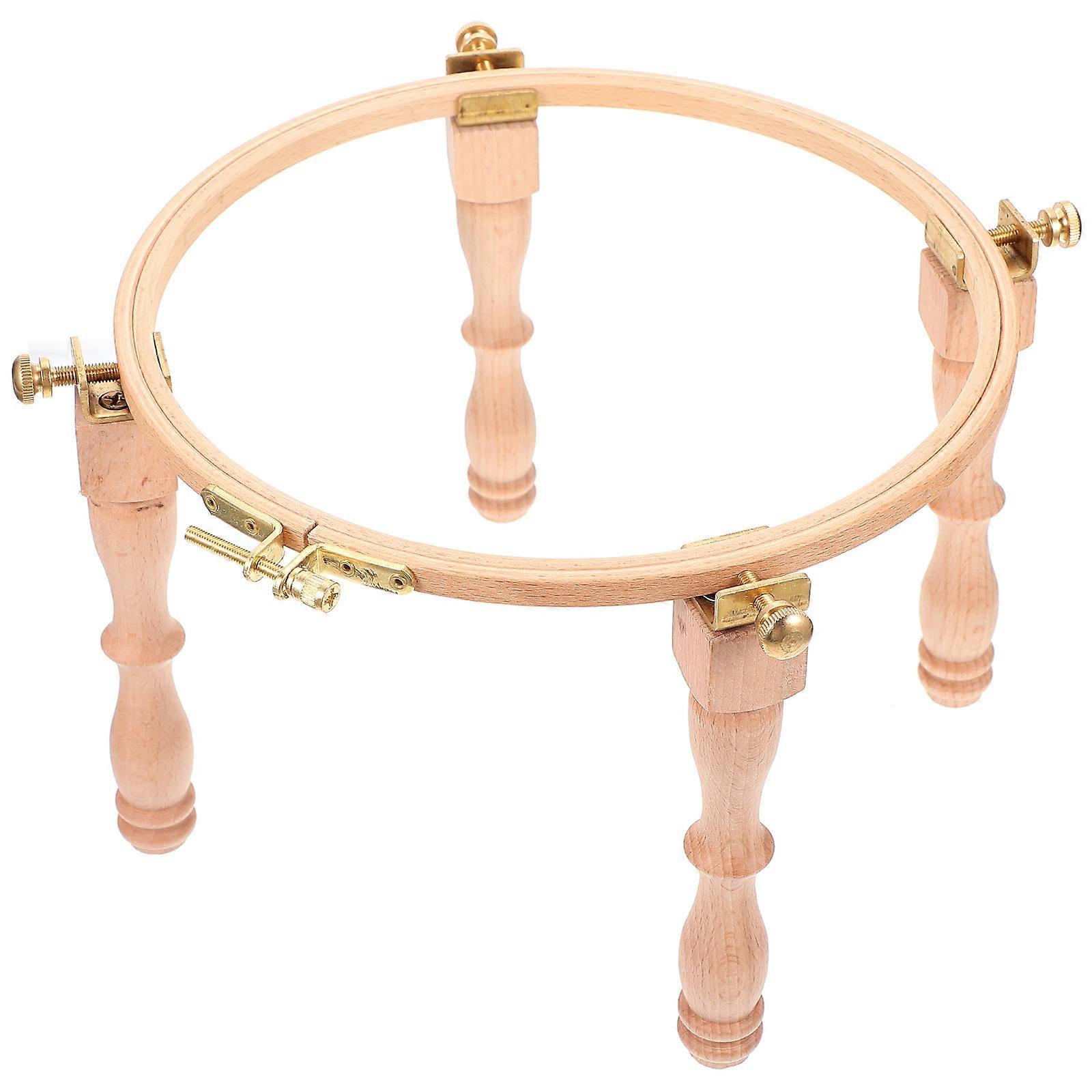 Embroidery Stand for Home Light Brown Synthetic Material Adjustable Angle and Height 1 Set