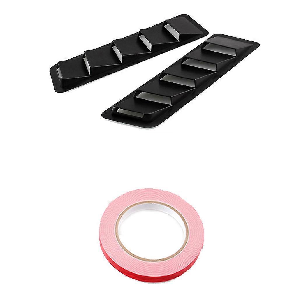Hood Scoop Universal Car Air Intake Vent Cover Black Approx 44 X 13 X 6 5Cm Heat Dissipation 1 Pair