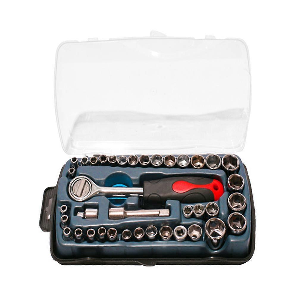 Repair Combination Suit Tool Car Maintenance Machine Fixing Square Style Combination Suit Home Users 40Pcs