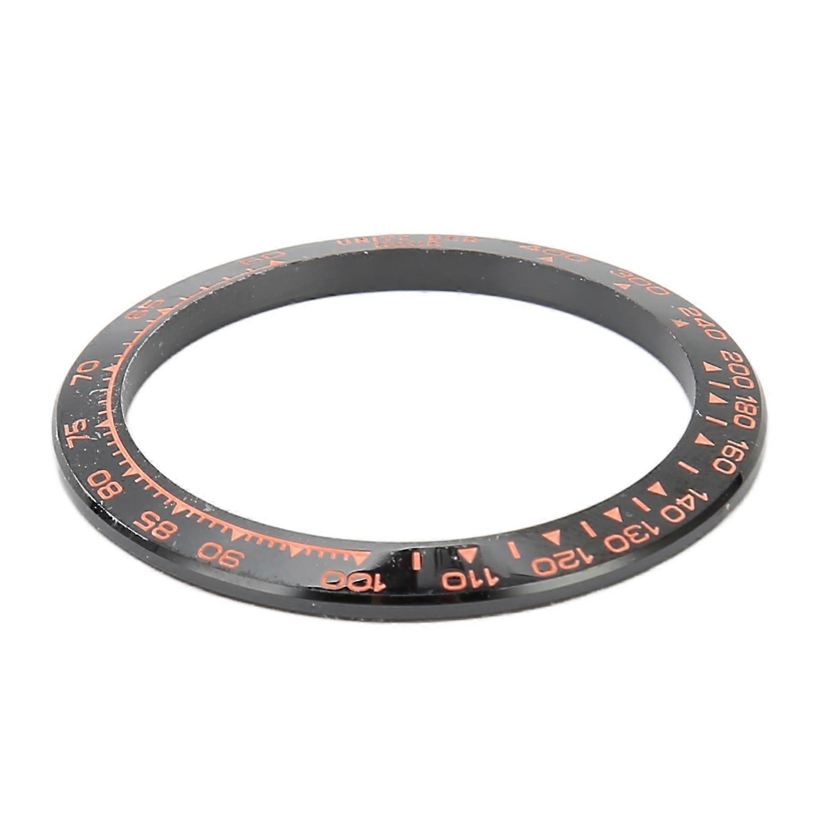 Watch Ceramic Bezel Insert Protective Accessory Replacement Number Watch Bezel Insert for Shop Rose Font Black Background 