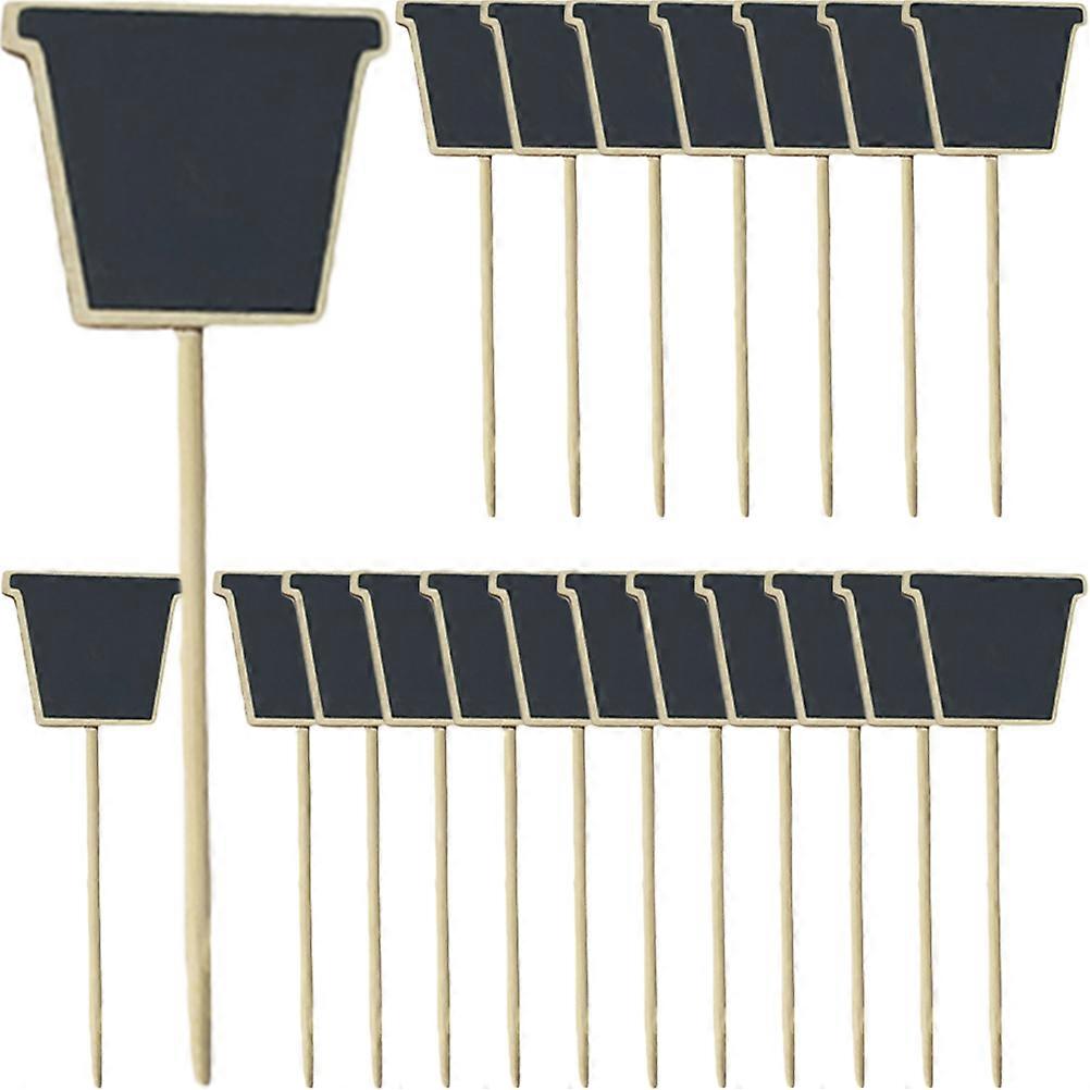 20pcs Mini Chalkboard Signs with Stand for Decoration Assorted Color Wooden Food Labels