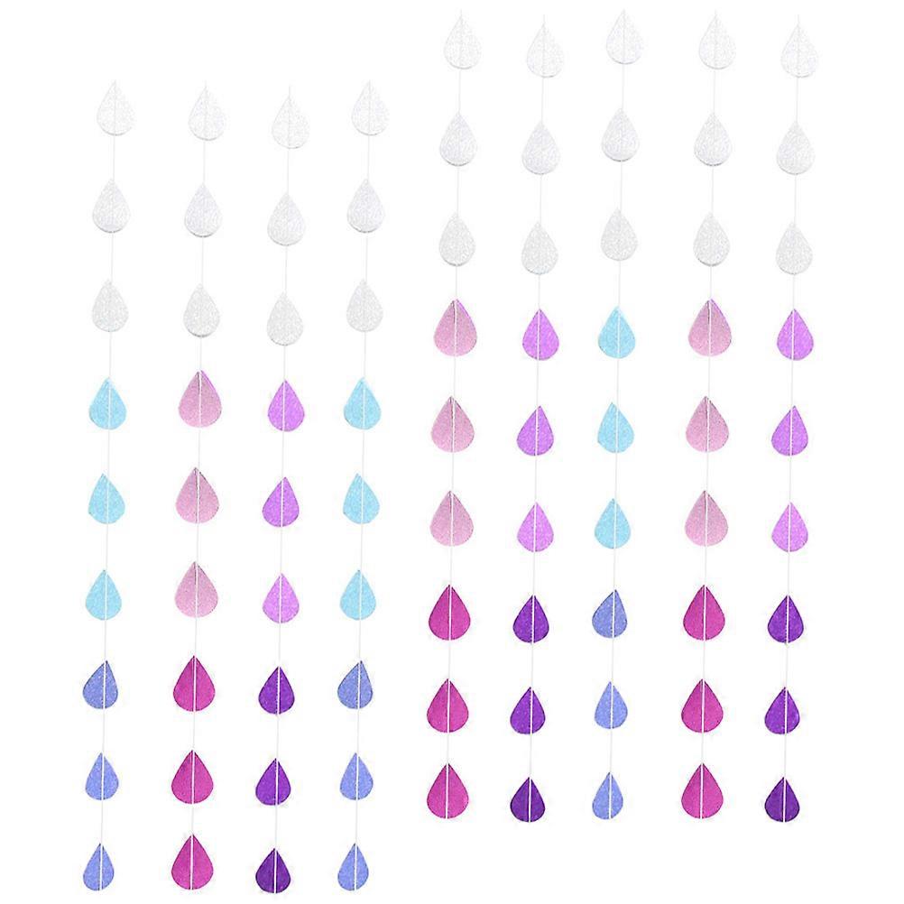 9 Strings Glitter Water Drop Shape Garlands for Party Layout Hanging Banners