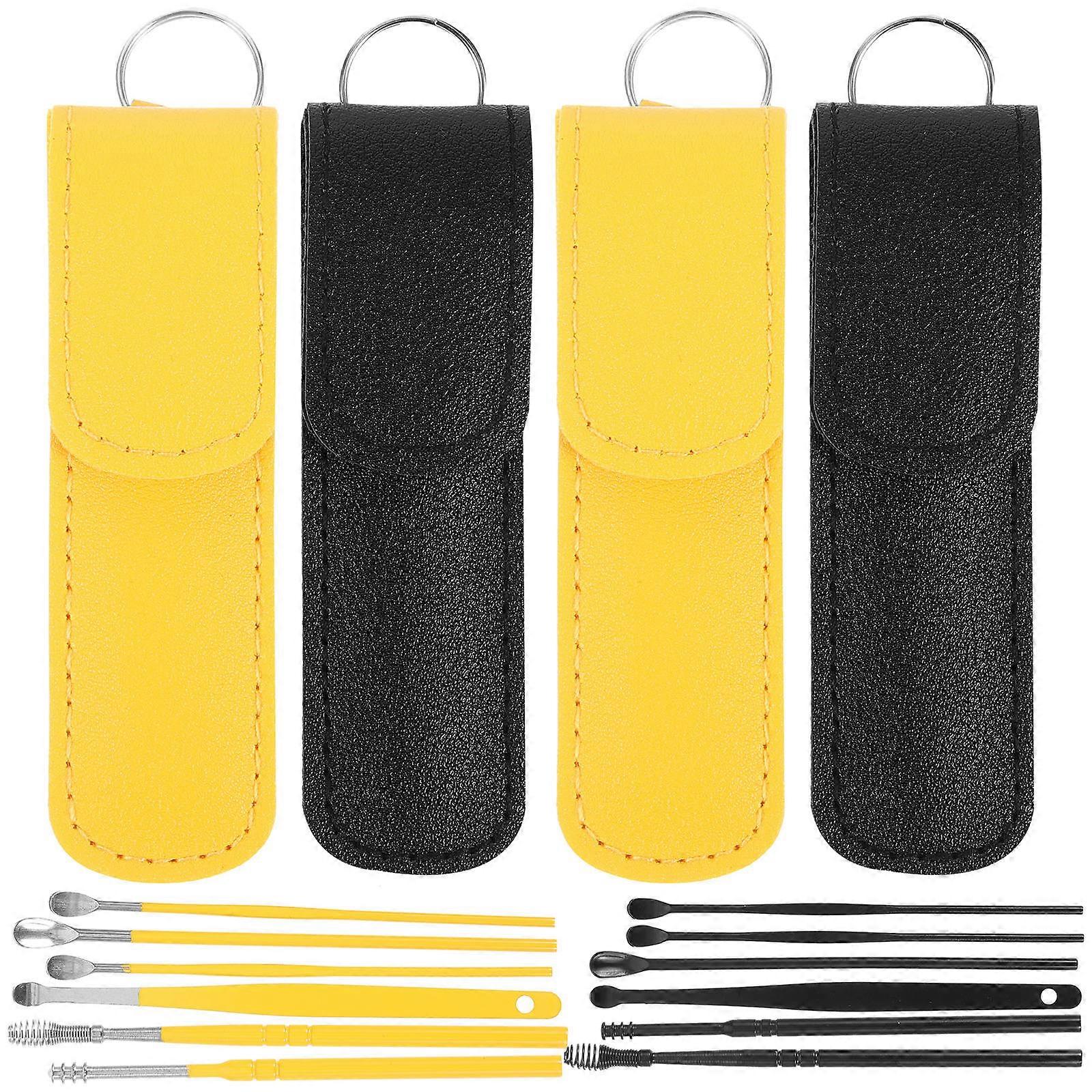 Portable Ear Wax Cleaner Tool Set Durable Stainless Steel Ear Picker Kit for Household Use, Non Slip Design, Lightweight & Easy to Store