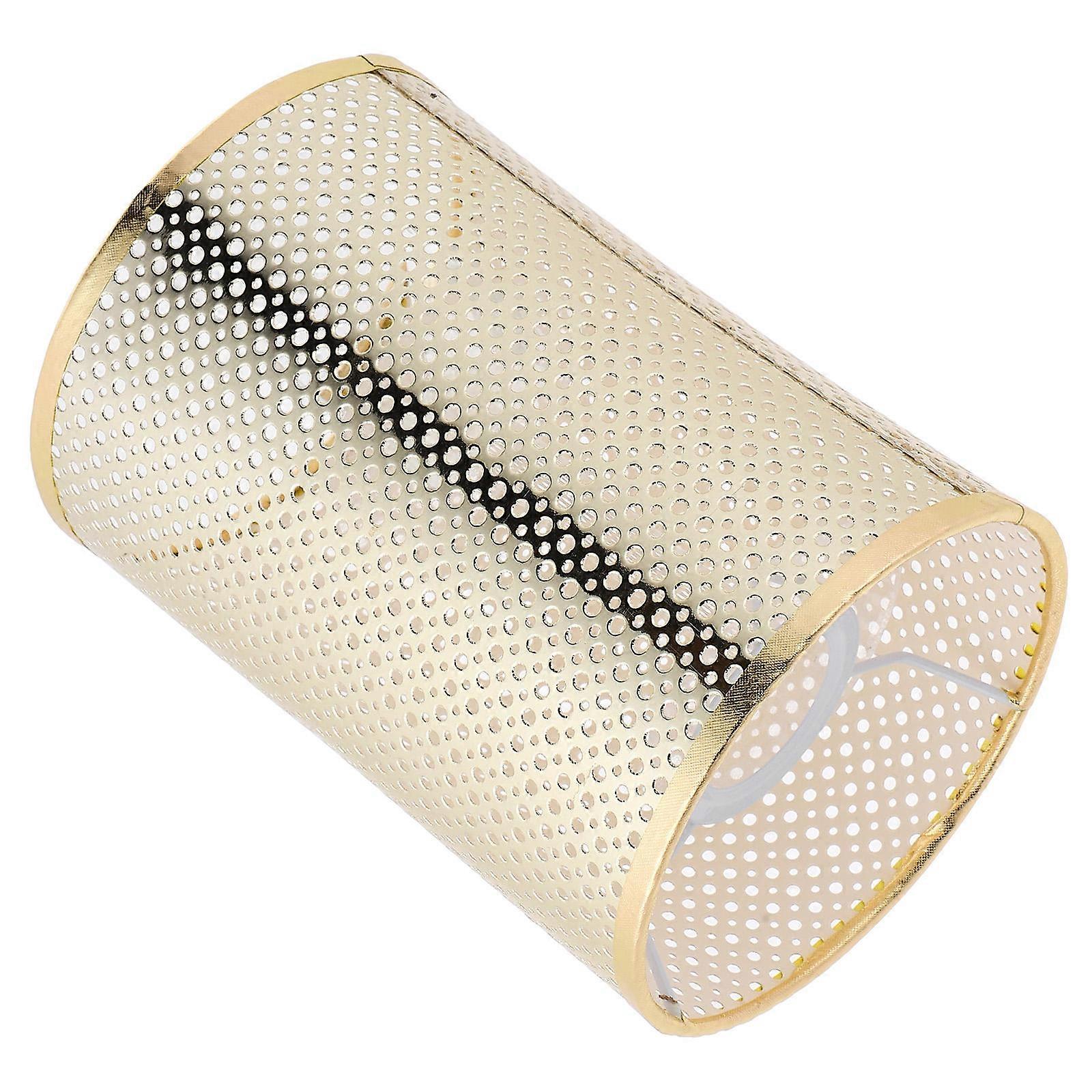 Gold Lamp Shade,Drum Lamp Shade,Drum Metal Lampshade,Medium Lamp Shades For Table Lamp And Floor Light