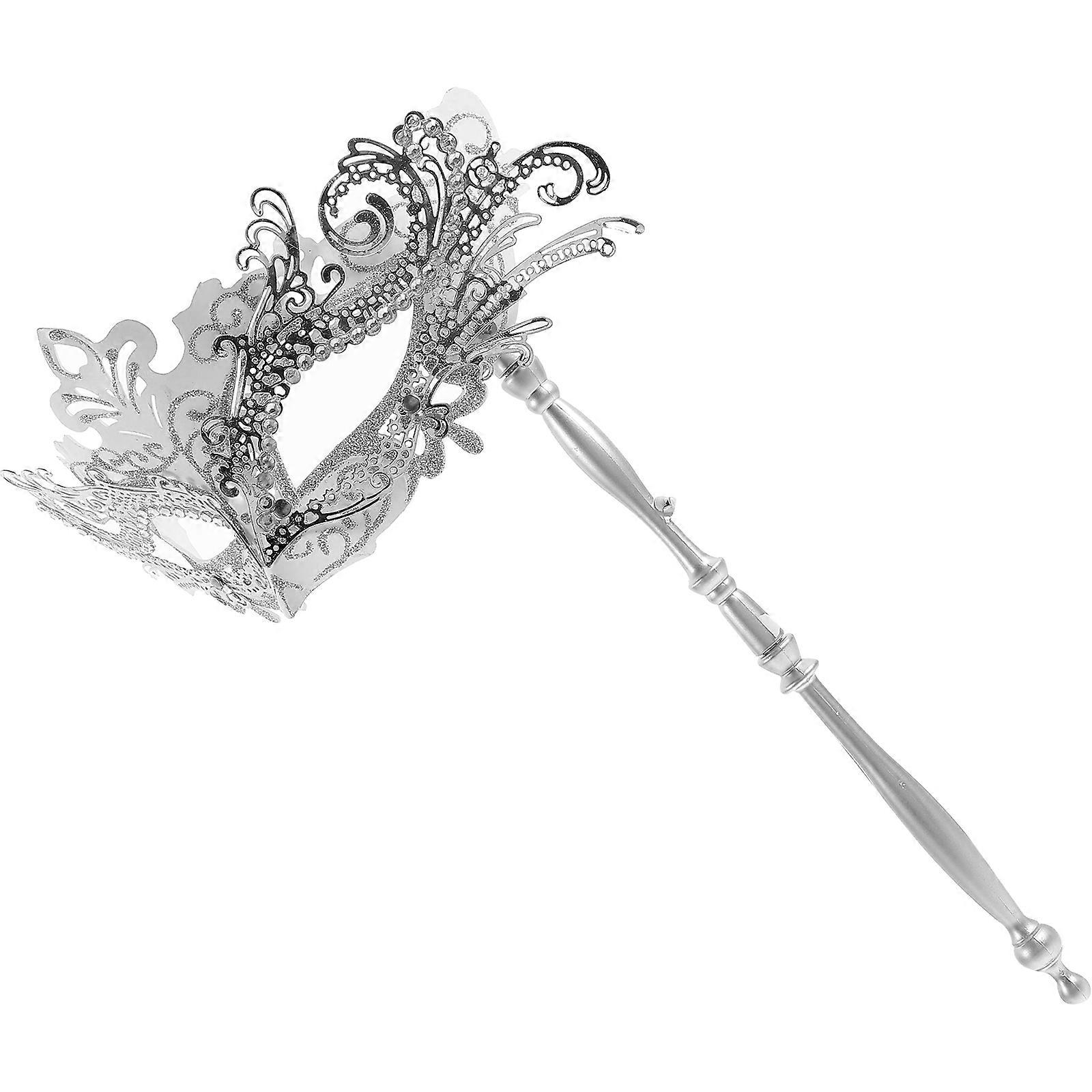 Elegant Sparkling Half Decoration Handle for Couples Party Accessory for Halloween, Cosplay, Carnival
