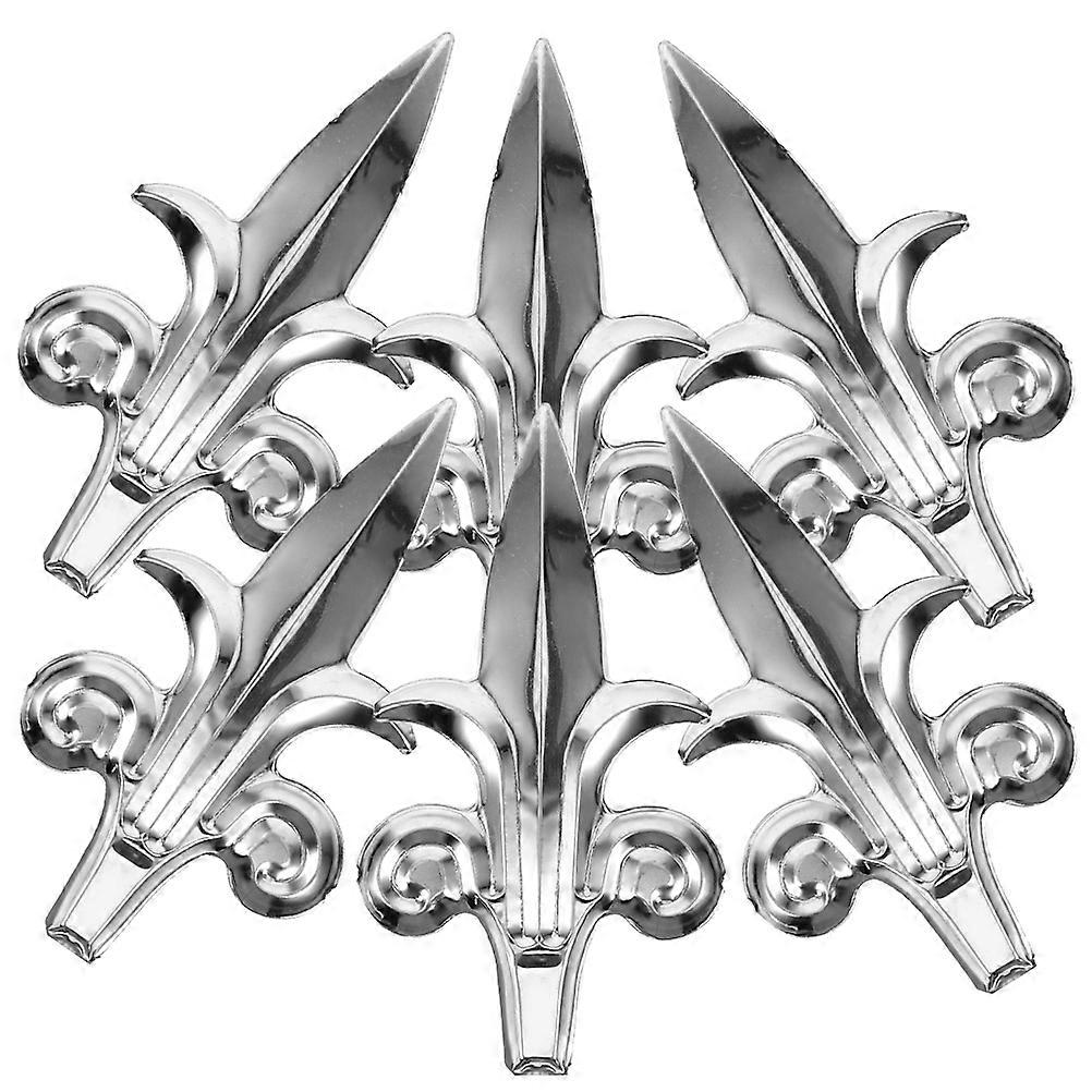 Fence Finials Gate Post Finials Aesthetic Silver 6Pcs