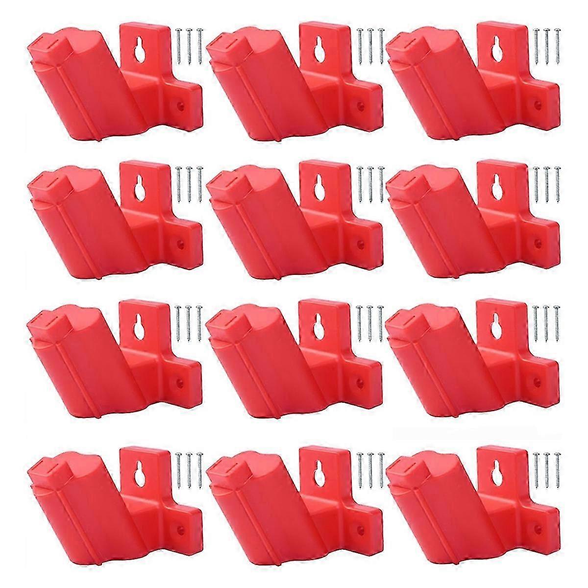 12 Pack Tool Holder for Drill M12 12V,Wall Mount Plastic Tools Storage with 32 Screws for Power Tool Edition 0724