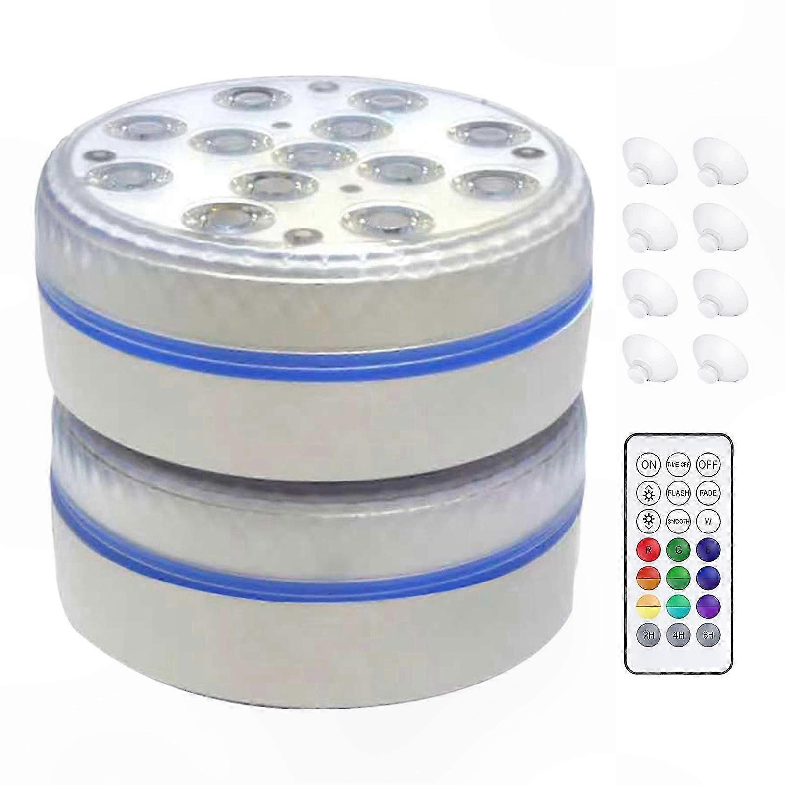 RGB Pool Light with Remote, 16 Colors & Brightness Control, IP68 Waterproof LED Submersible Light for Pool Lighting Solutions