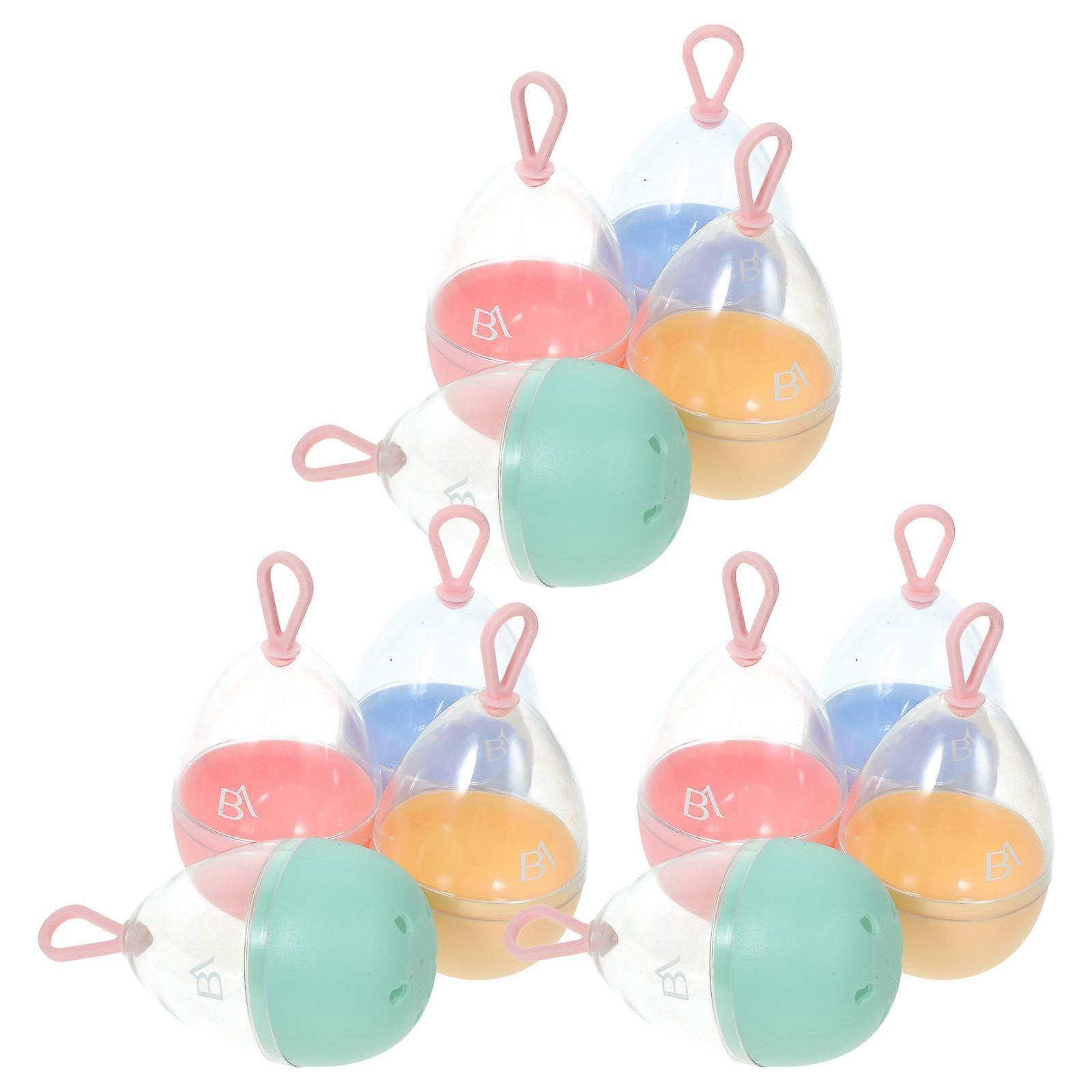 Makeup Sponge Storage Container 12Pcs Organizing Beauty Egg Storage Box Oval Shape With Lid Perfect For Travel