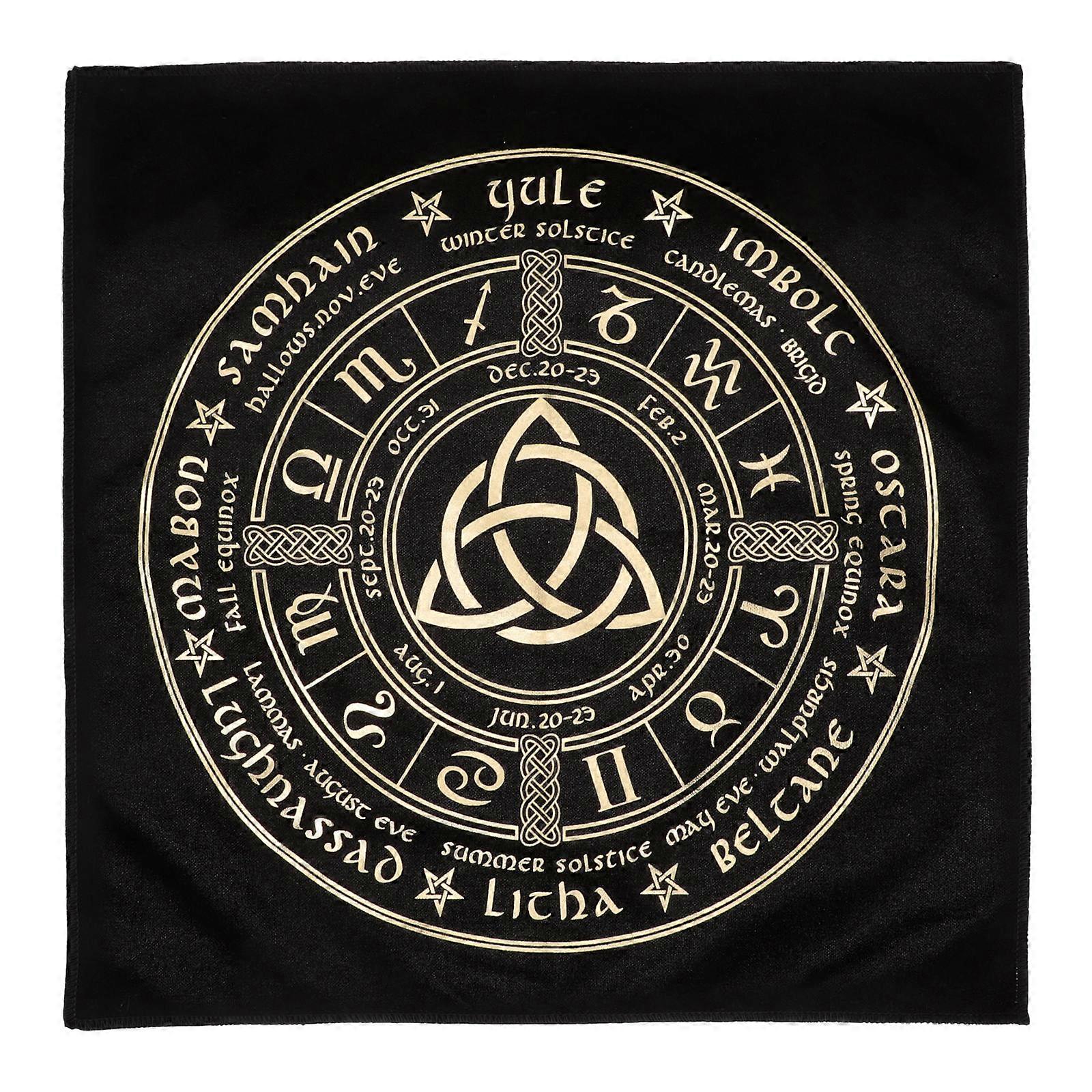 Divination Tablecloth Prop Unique Tarot Tablecloth Perfect For Enthusiasts 48x48cm Multi Color Wear-Resistant 1Pack