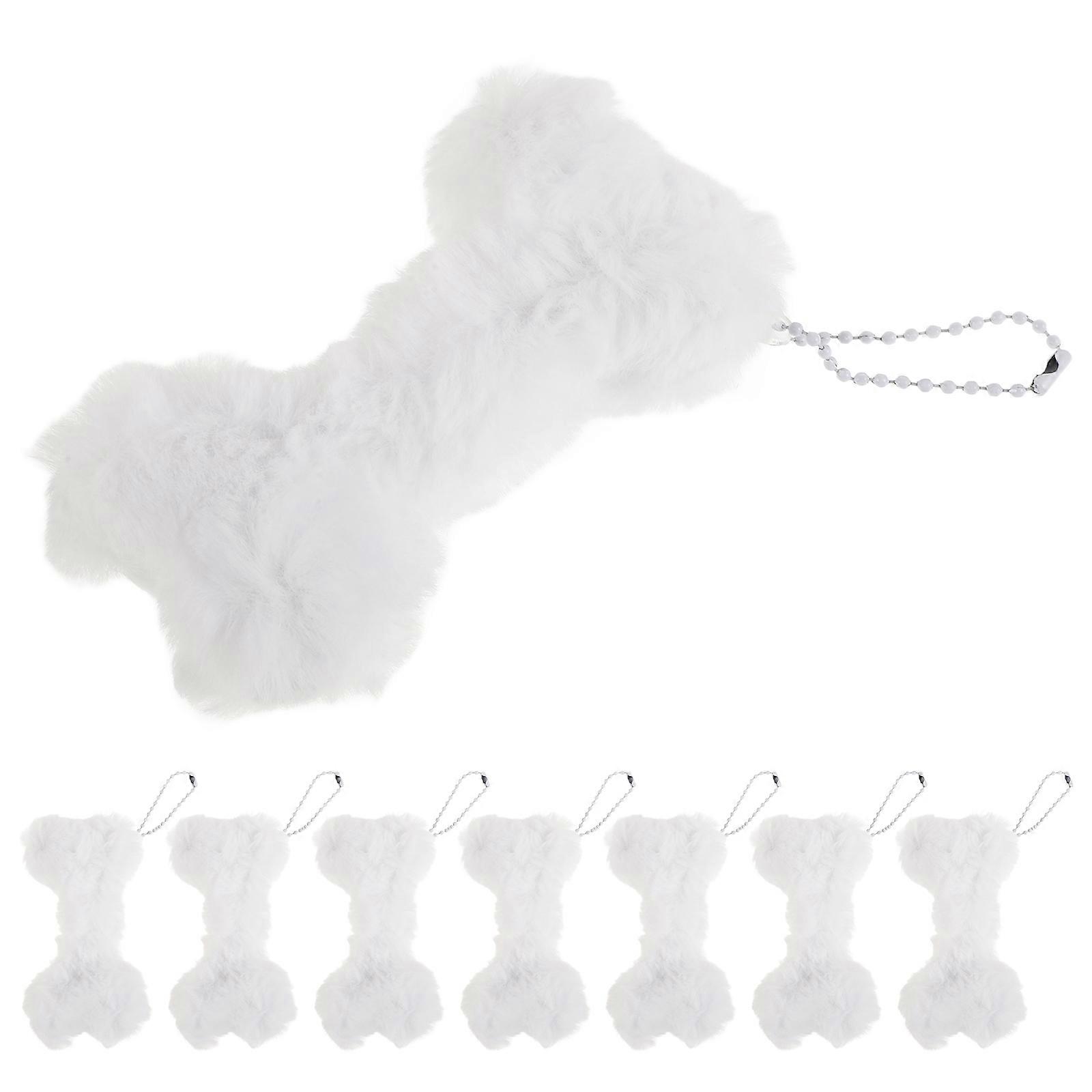 5pcs Adorable Shaped Plush Keychains Cute Bag Charms for Backpacks Purses Soft Pendant Accessories for Dog Lovers Pet Enthusiasts Presents
