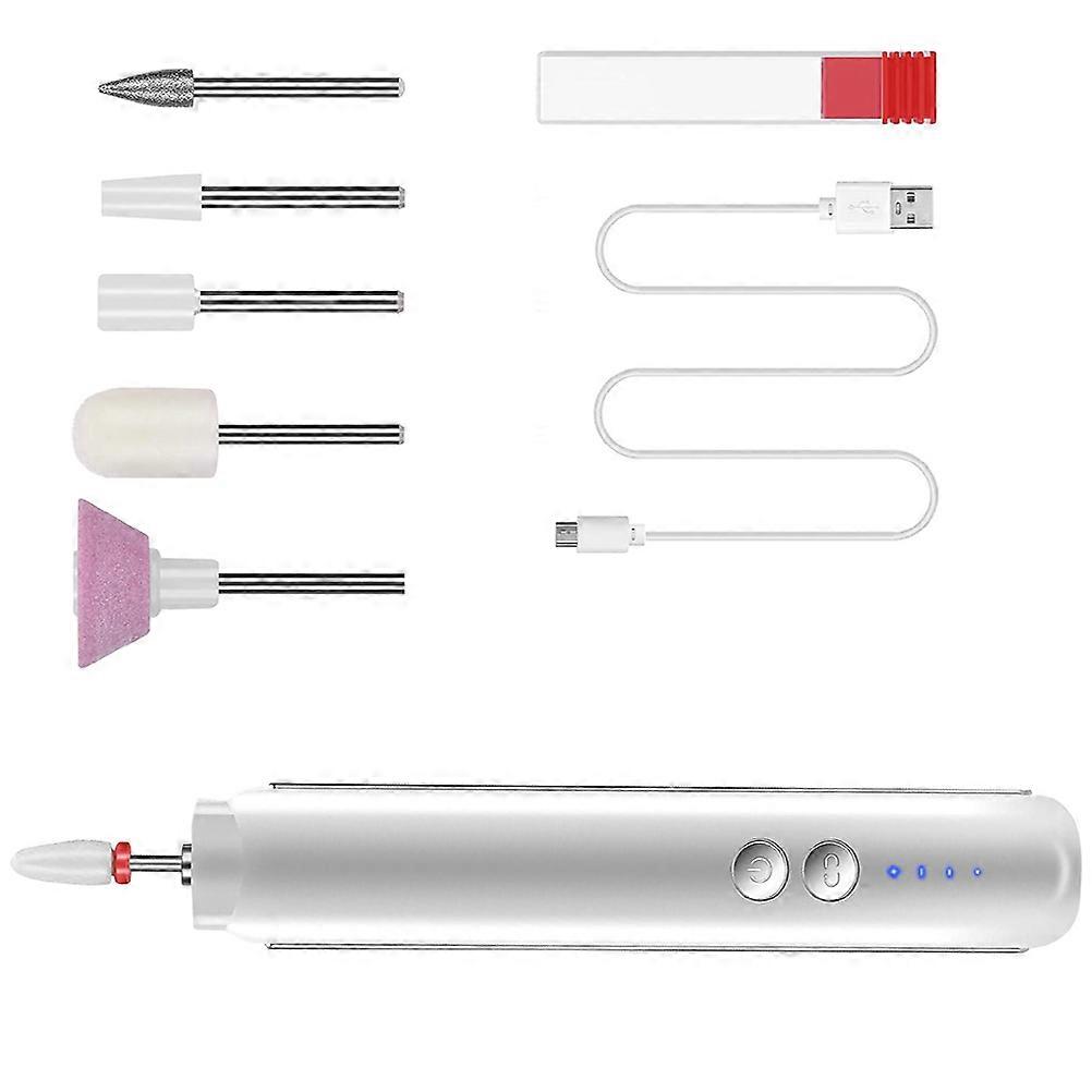 Portable Nail Drill Machine For Pedicure 15.6x2.15cm Low Noise Grinding Component 1 Set