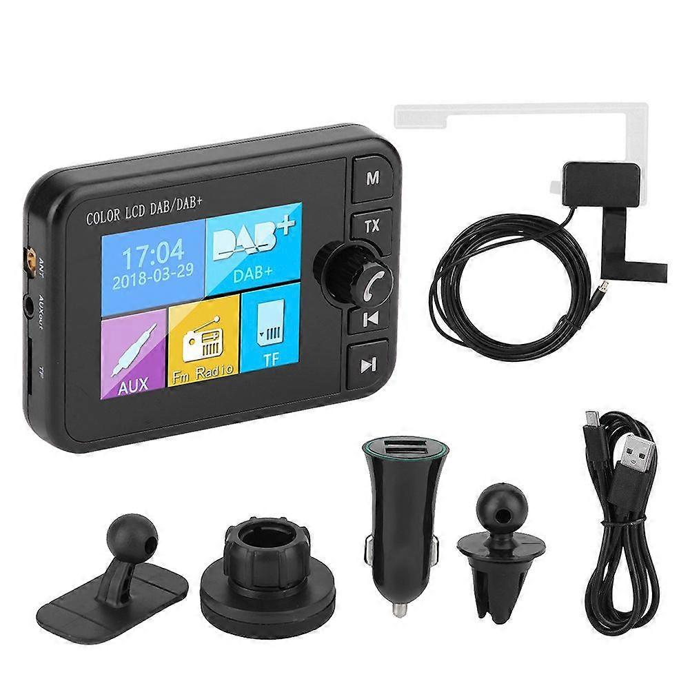 DAB car radio with Bluetooth and FM transmitter 2.4in