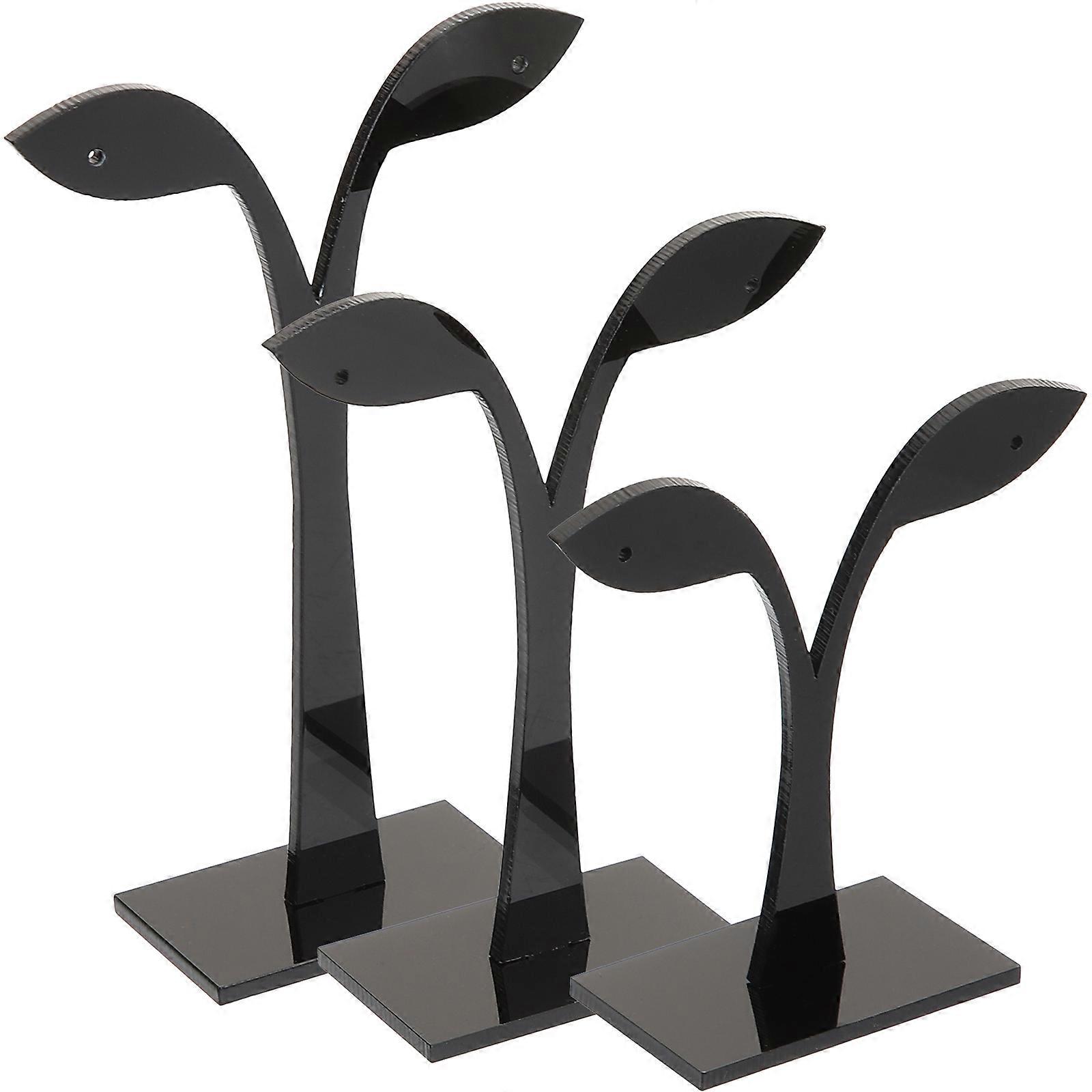 6Pcs Leaf Shaped Earring Display Stands Desktop Rack for Earrings