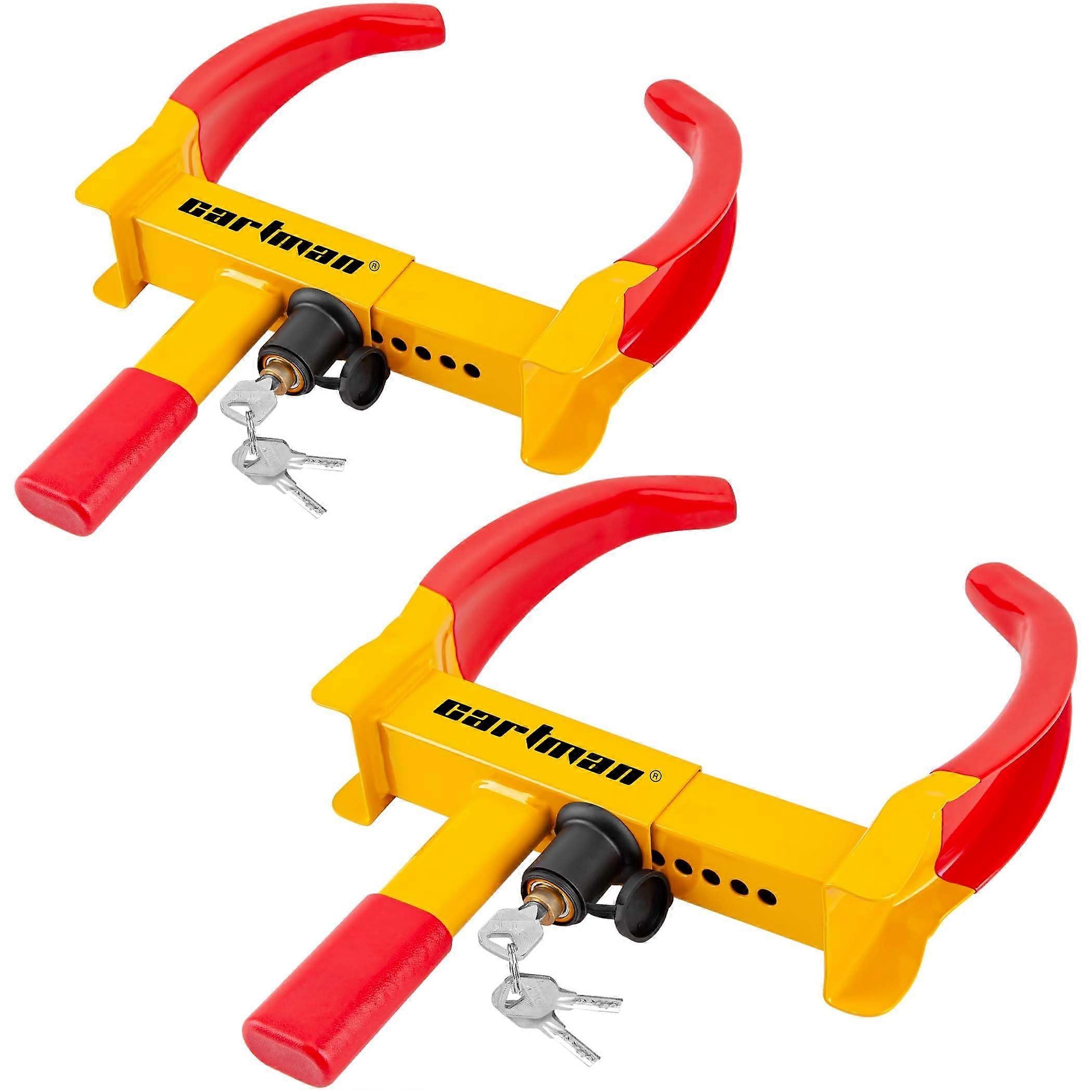 Heavy Duty Trailer Wheel Clamp Universal Security AntiTheft Lock for Trailers SUV Boat ATV 2 Packs