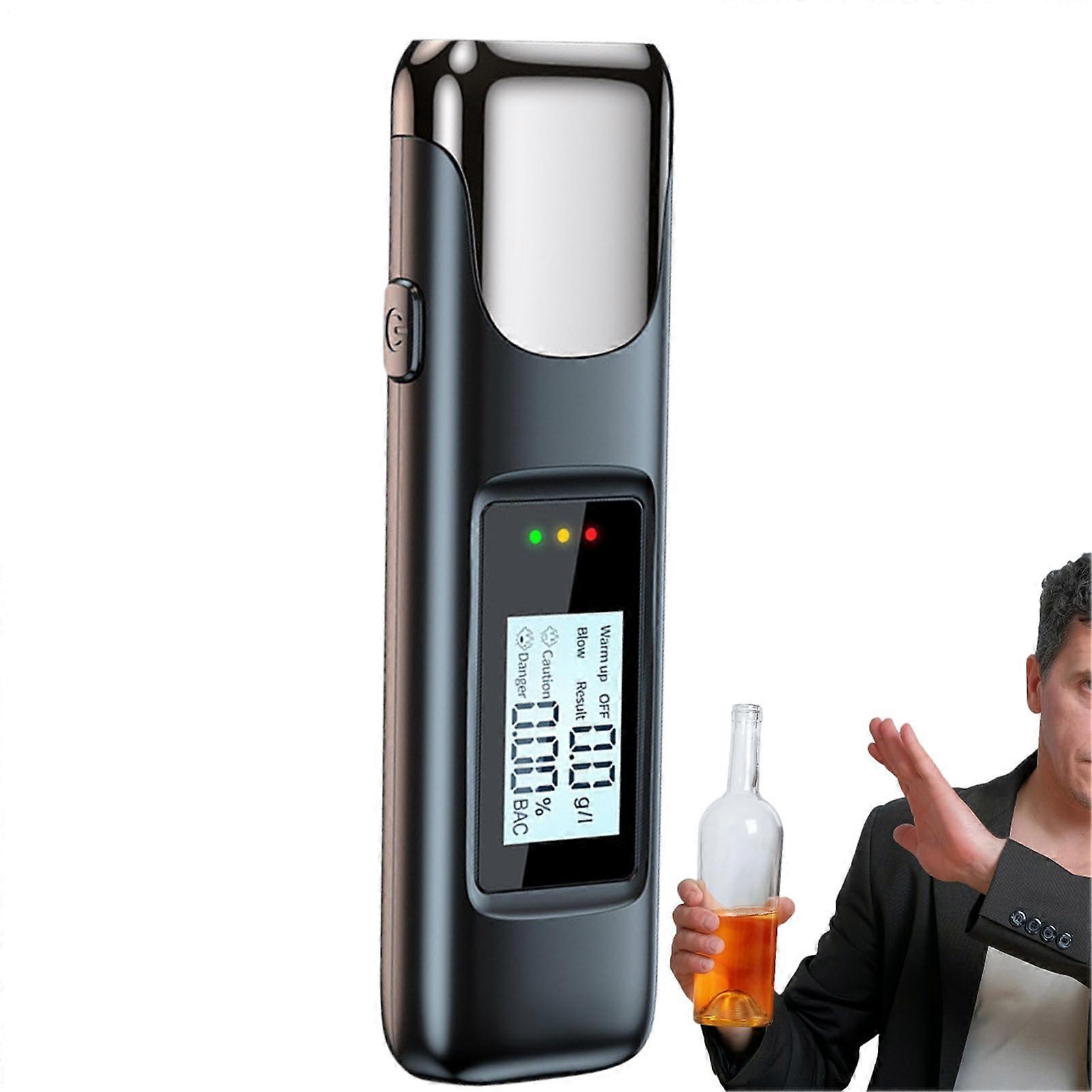 Breathalyzer Tester Digital Alcohol Detector with High Sensitivity Sensor, Rechargeable, Portable for Safe Driving and Outdoor Use