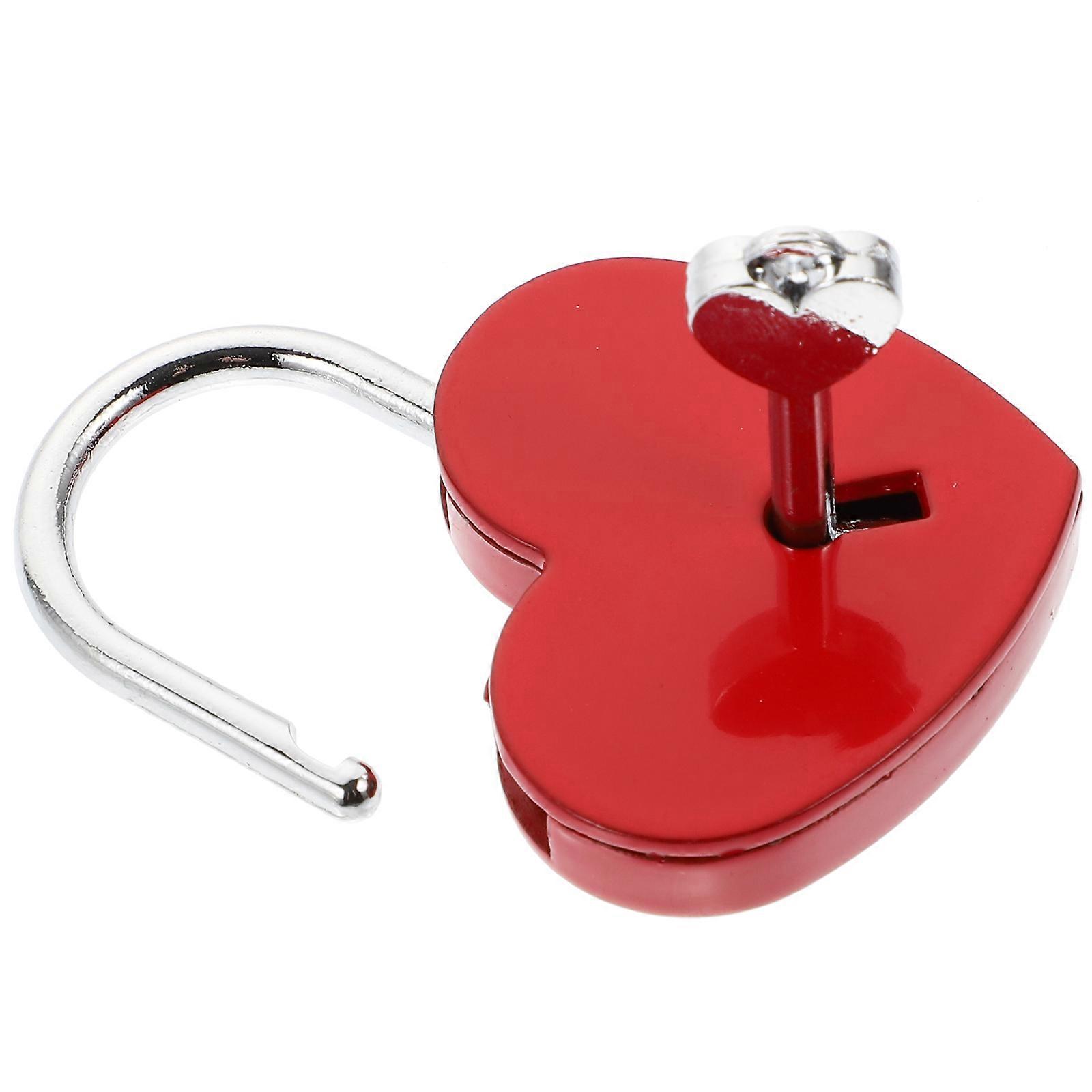 1PC Zinc Alloy Lock for Suitcase Security Rustproof Mini Heart Padlock