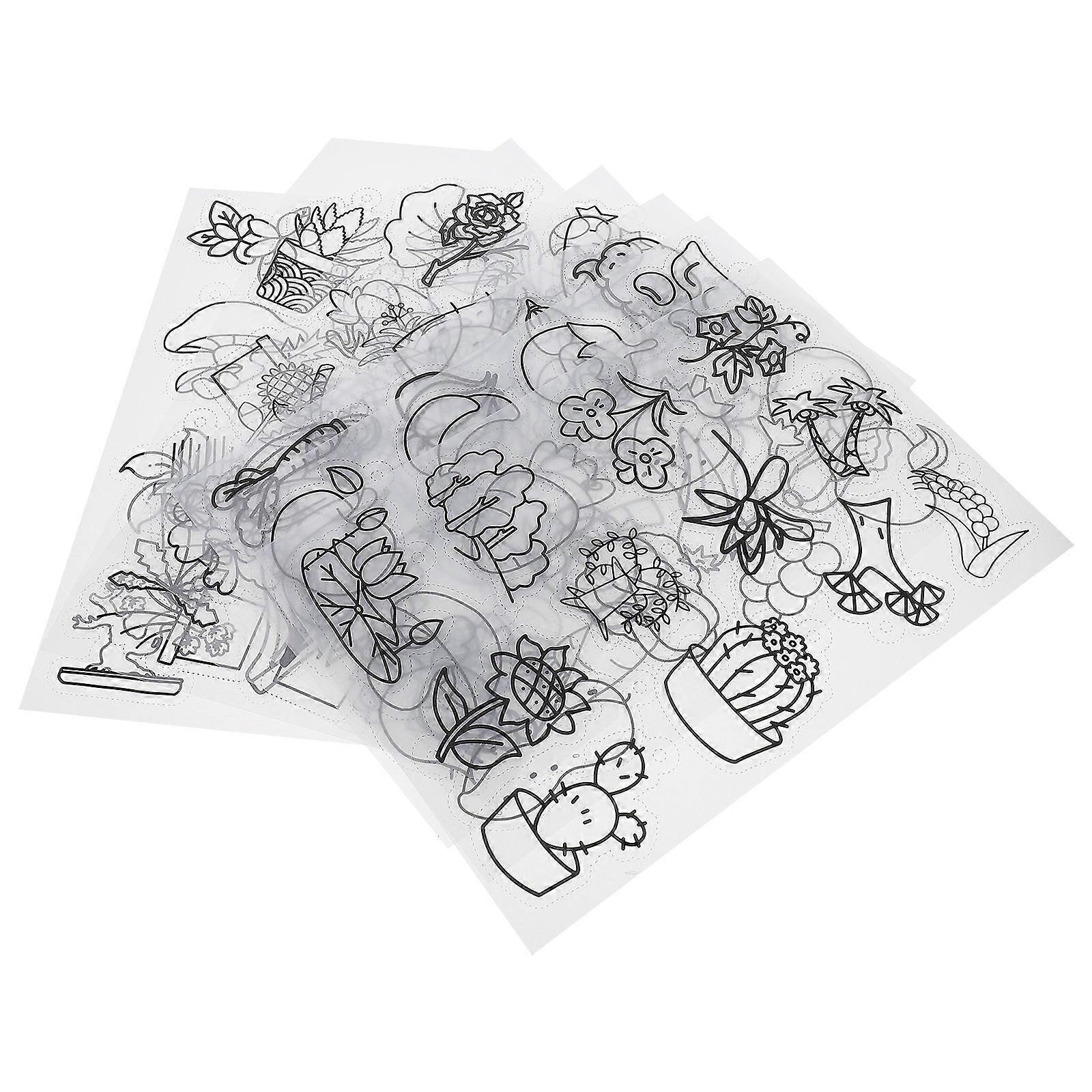 Handmade Heat Shrink Sheet Kit For Children With Lovely Patterns Designed For DIY Art Projects 8Pcs