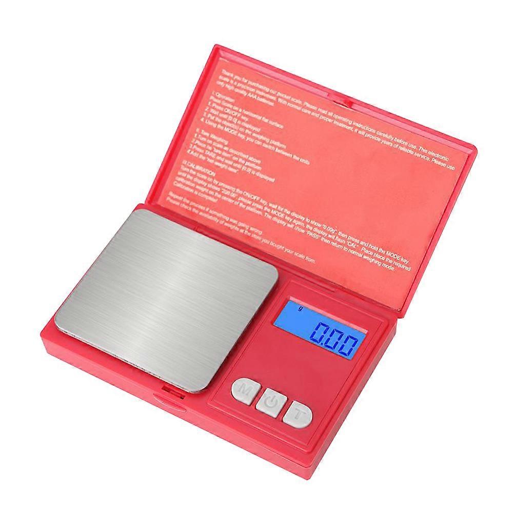 Precision Gram Scale Digital Scale Mini for Adults Travel Use Red Design 200G Weighing Machine 1Set