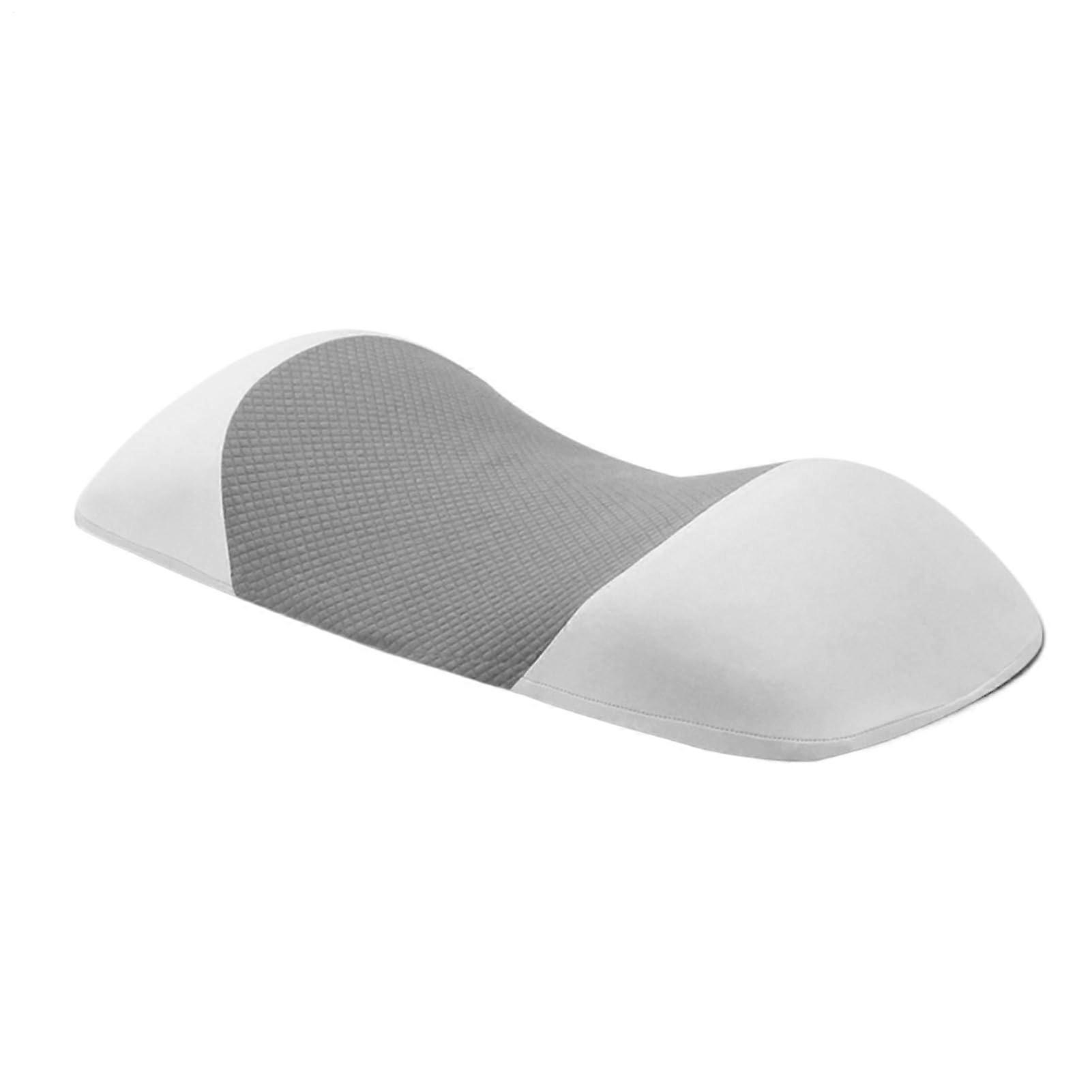 Lumbar Pillow for Sleeping, Lower Back Support Pillow Memory Foam Orthopedic Ergonomic Contoured Posture Corrector Light Grey