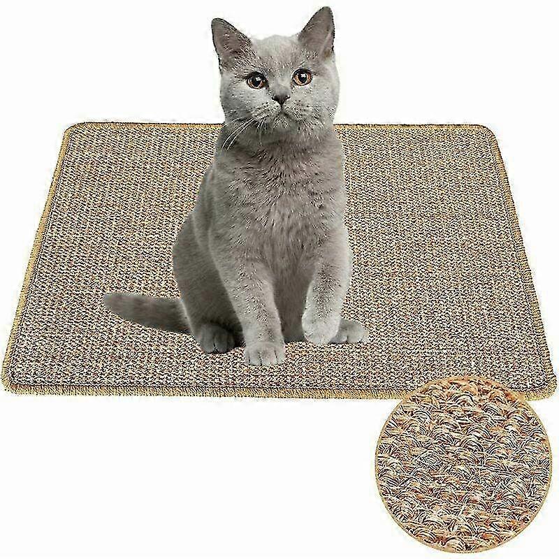 Natural Sisal Cat Scratching Mat & Toy - Non-Slip Scratcher Pad for Cat Claw Care (30x40cm) by ZHUOXAUN - Durable Pet Scratching Solution