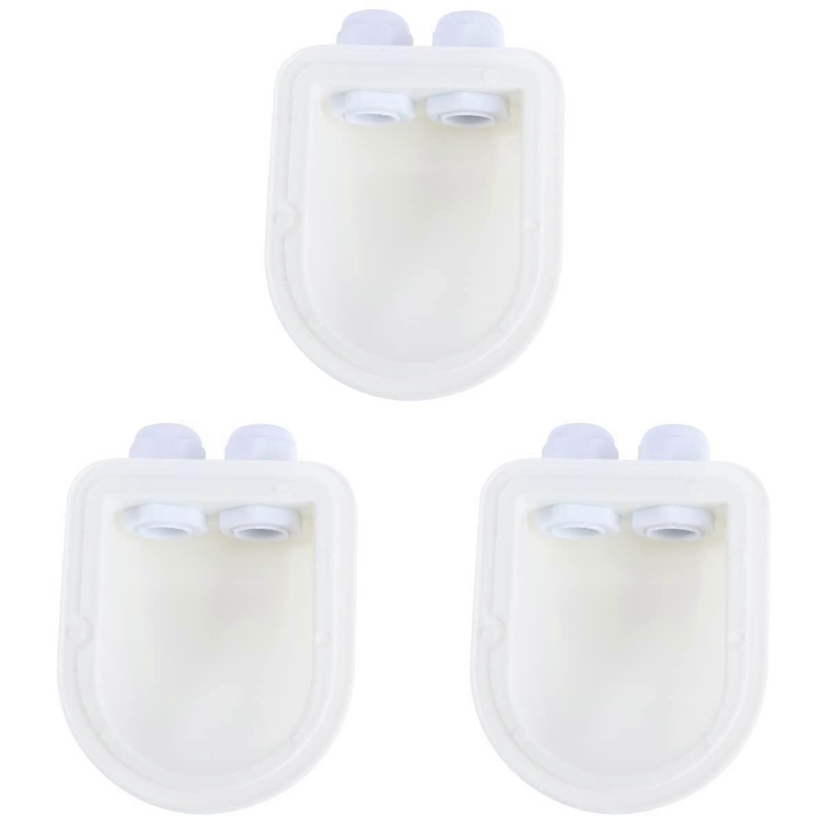 3 Pack Dual Hole Solar Panel Junction Box Waterproof Connection for Boats and RVs Durable ABS Design for Solar Panels
