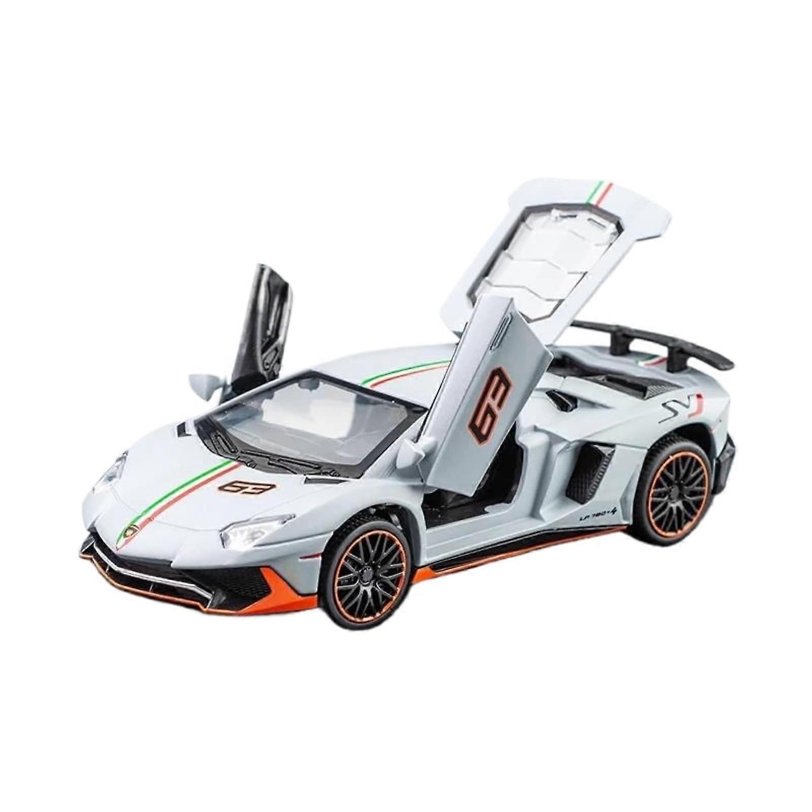 1:32 Scale Model Car Lamborghini Avent ADO RS VJ LP780-4 Alloy Die-Cast Supercar Finished Display Model With Titanium Box