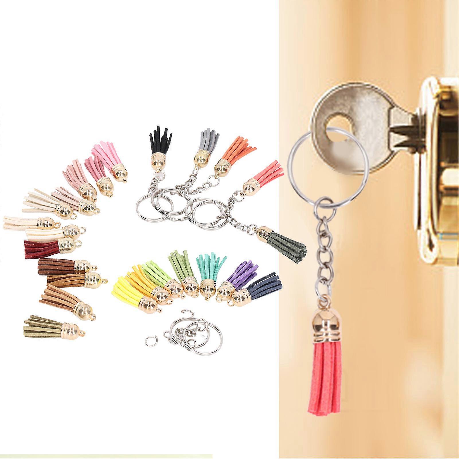 30Sets Acrylic Keychain Blanks Double Side Round Smoother Edges Sublimation Keychain Blanks for DIY Zipper Pulls Decorations 