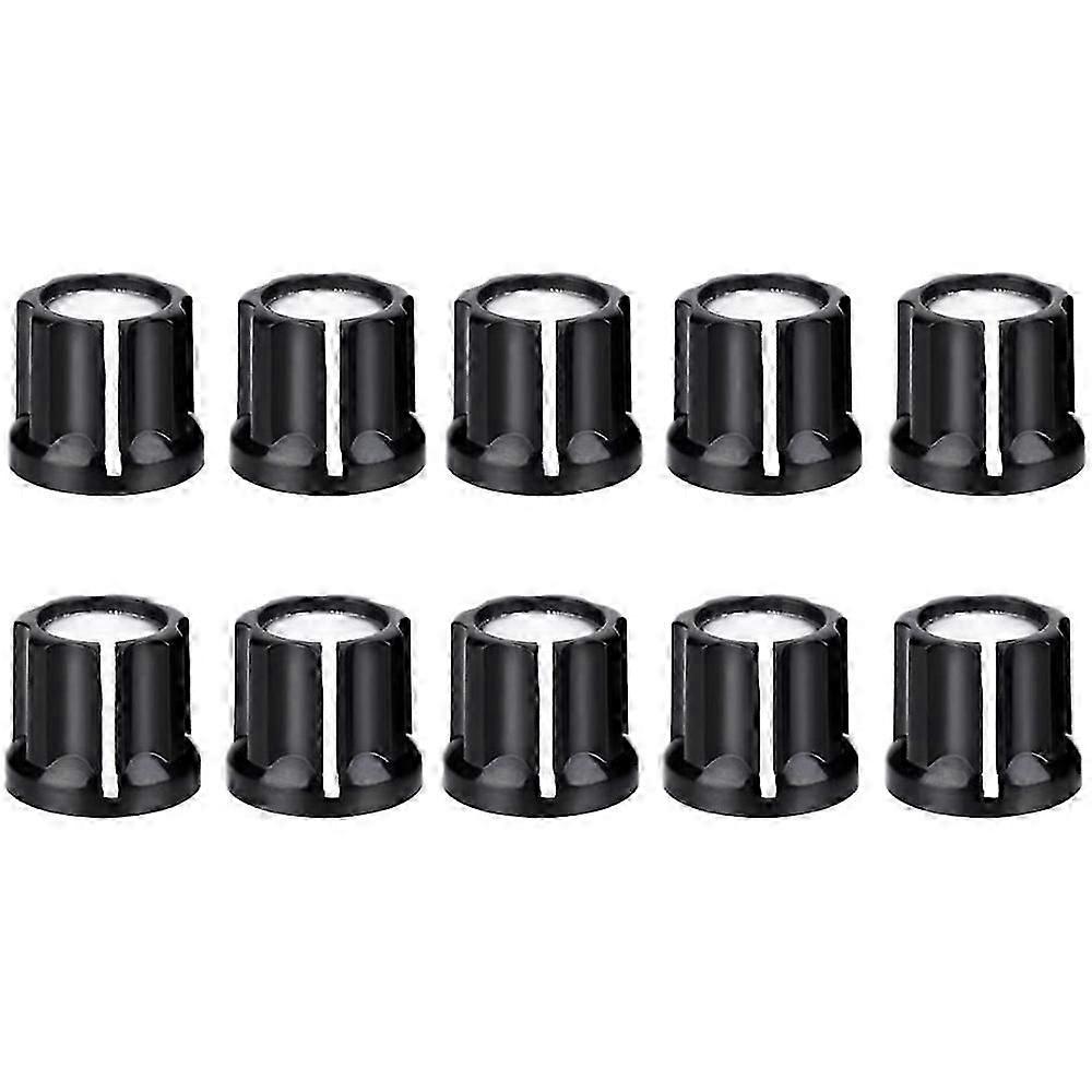10 Stück Schwarz Potentiometer Steuerknopf Lautstärke Audio-Steuerknöpfe E-Gitarre Bass Teile