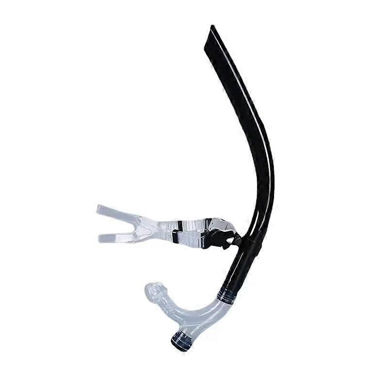 Front Snorkel for Diving AntiCurrent, Waterproof Design with Silicone Mouthpiece, Easy to Wear for Scuba Divers Beginners Black